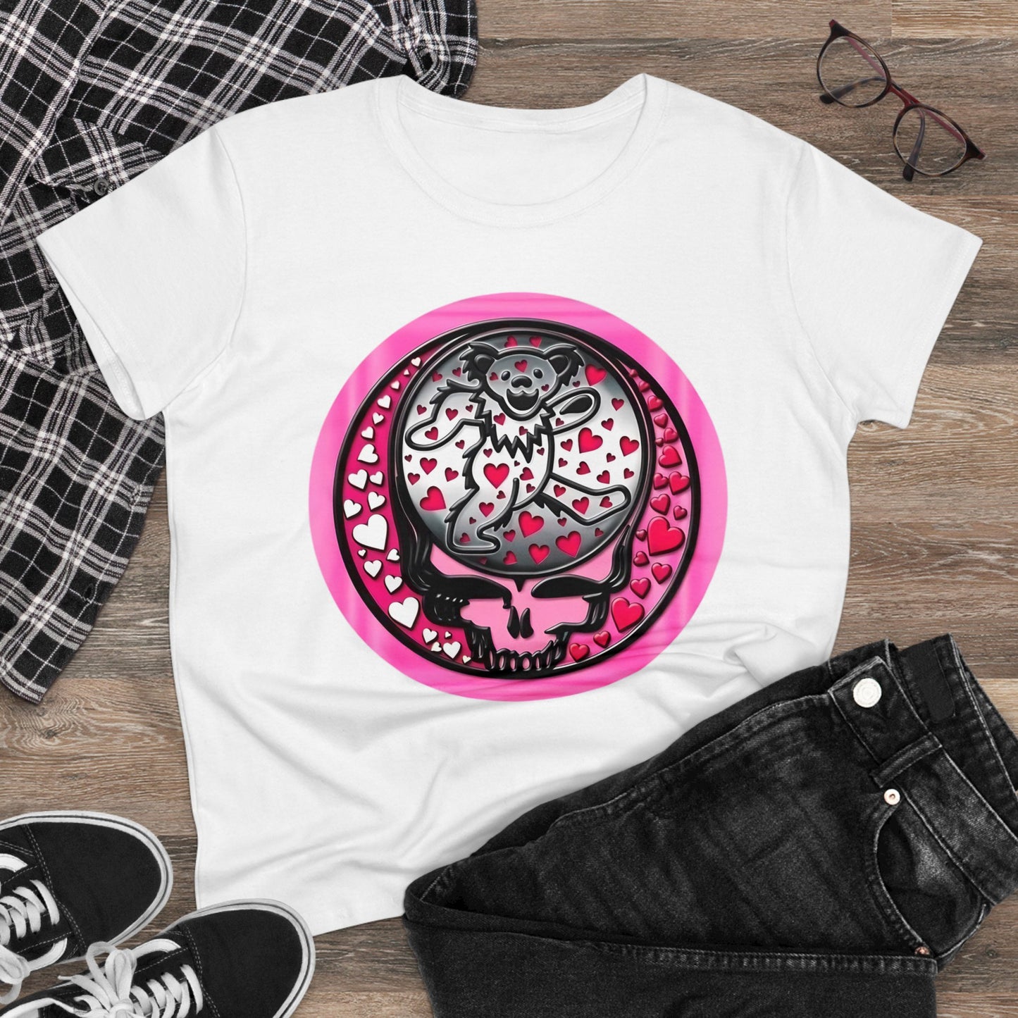 Not Fade Away Steal your face Women's Midweight Cotton Tee