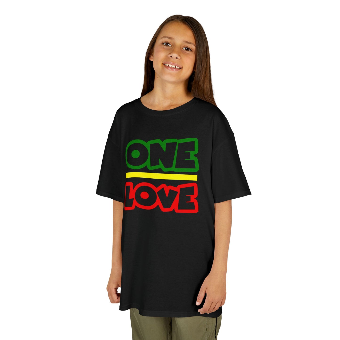 Kids 'One Love' Cotton Tee - Fun and Colorful Kidswear for All Occasions
