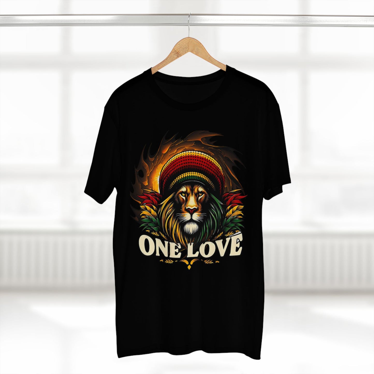 One Love Rasta Lion Tee - Adult Staple T-Shirt for Music Lovers