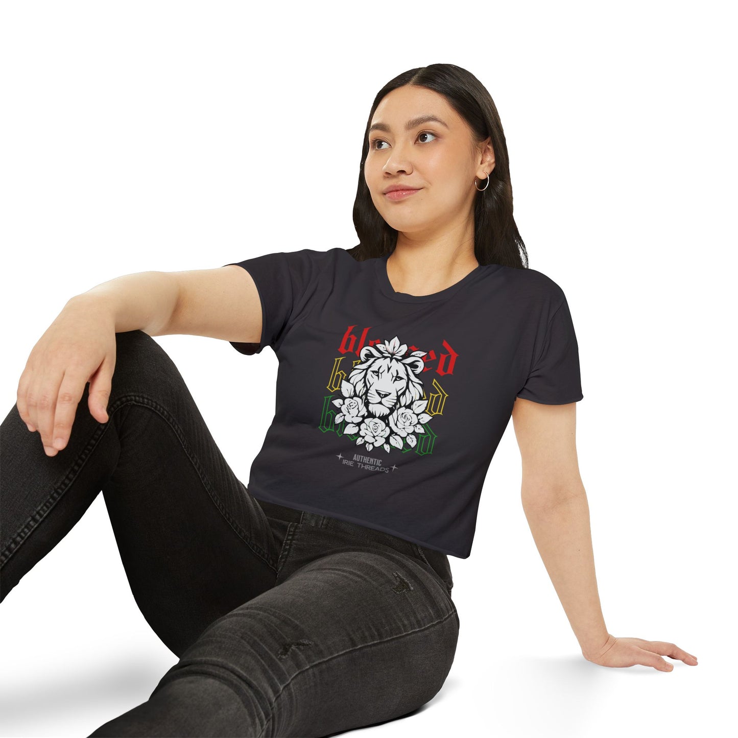 Blessed Lion Festival Crop Top - Women's Summer Tee