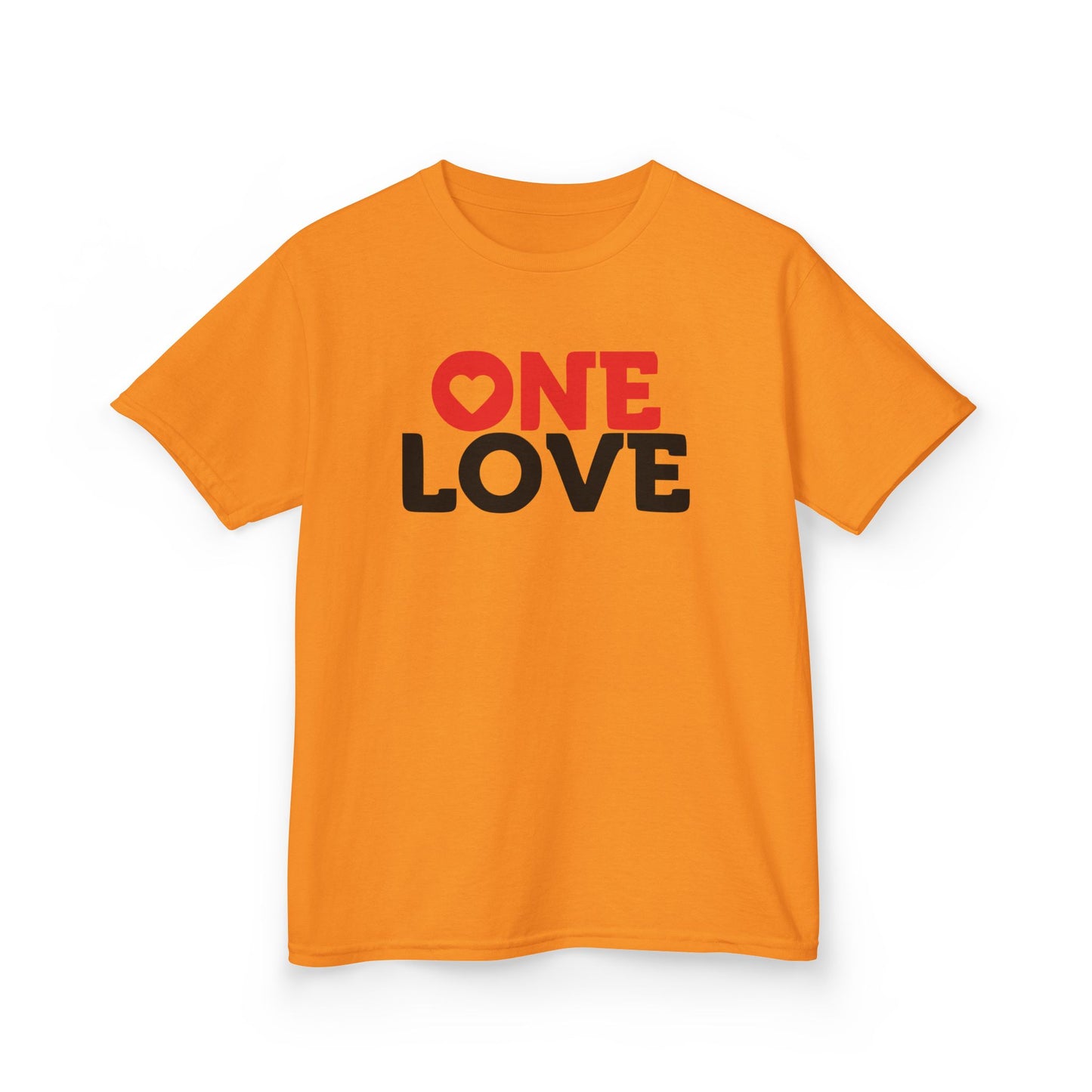 Kids 'One Love' Heavy Cotton Tee - Fun & Colorful Kids Shirt