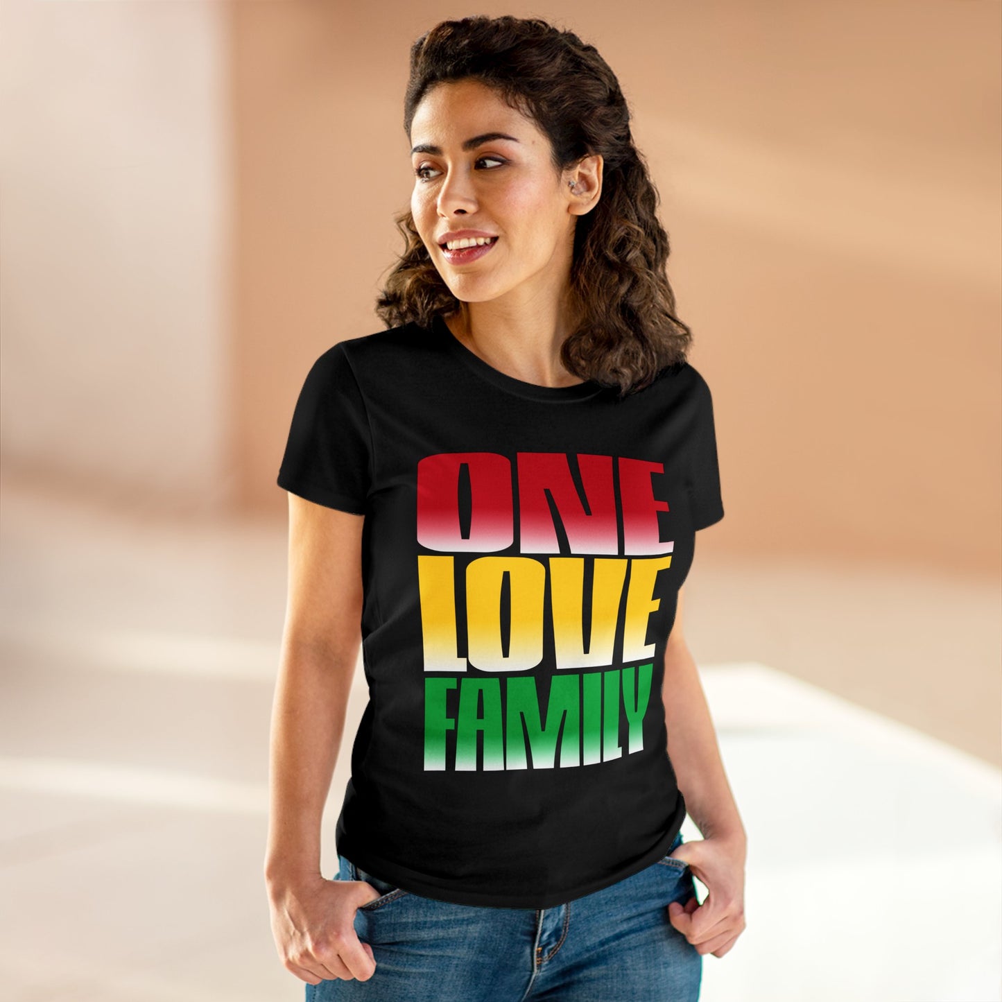 One Love Family Women's Midweight Cotton Tee