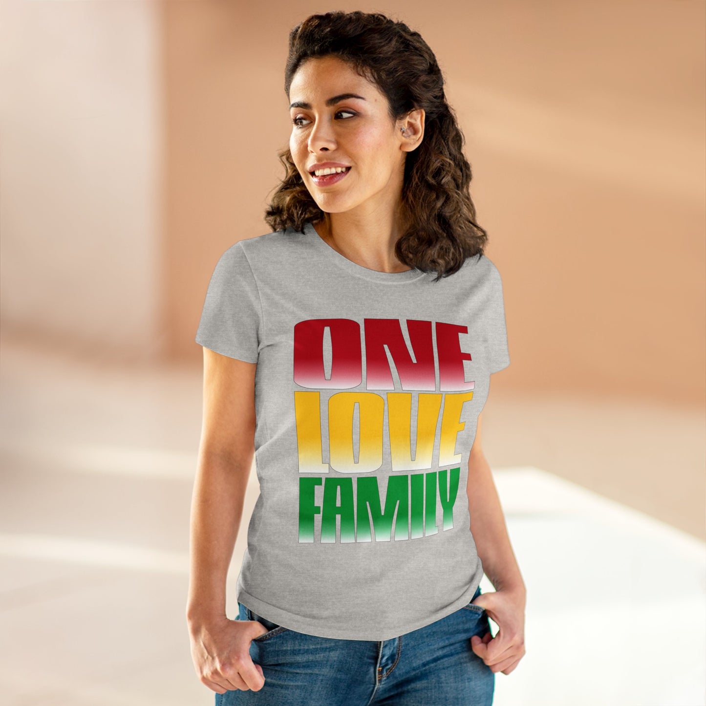One Love Family Women's Midweight Cotton Tee