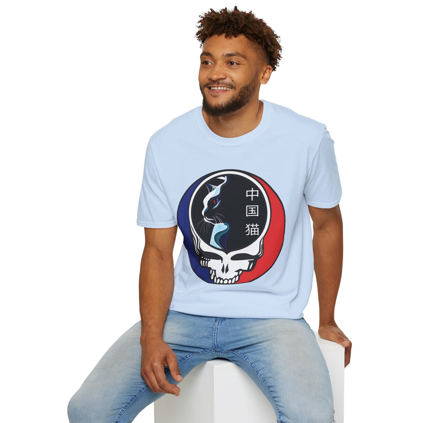 China Cat Sunflower Unisex Softstyle T-Shirt