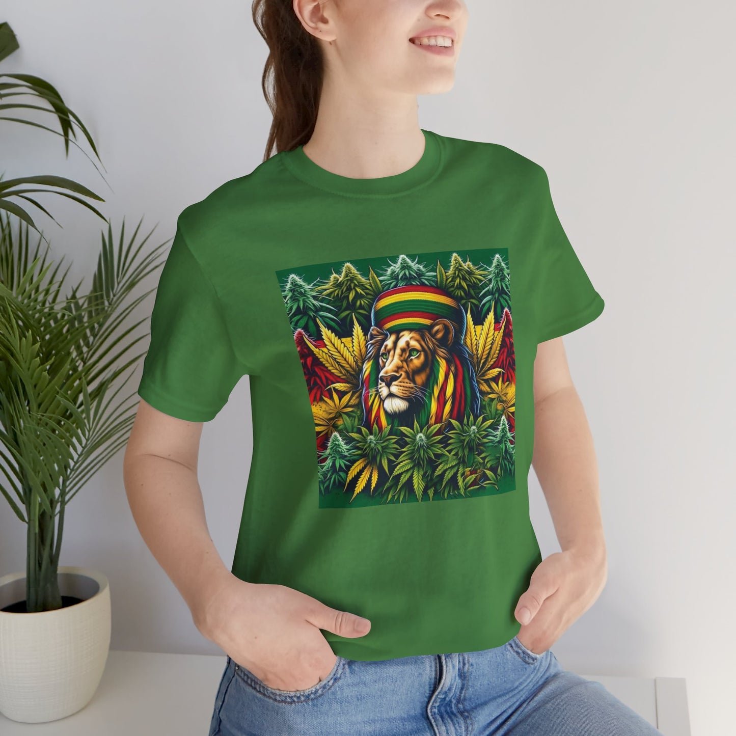 Rasta Lion Unisex Jersey Short Sleeve Tee
