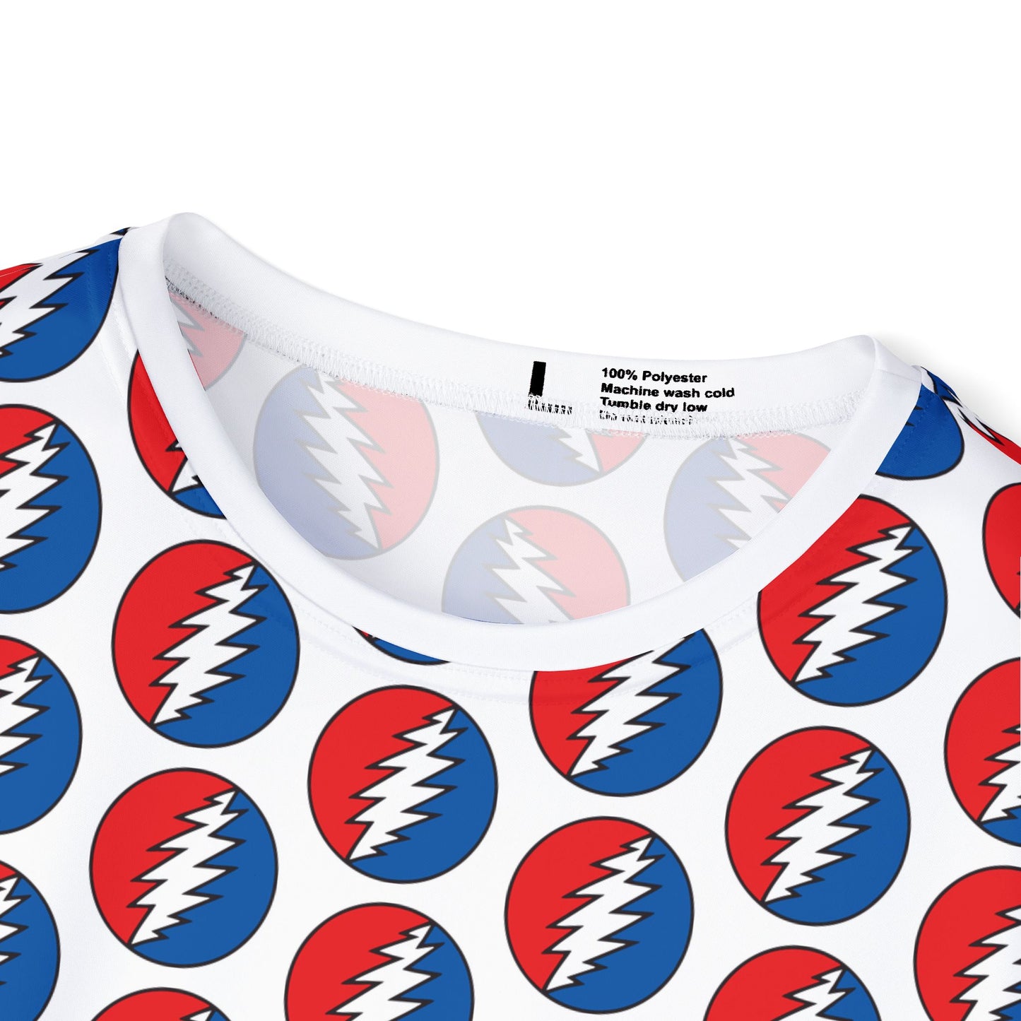 Retro Grateful Dead Inspired Men's Sports Jersey - Bold Red & Blue Design