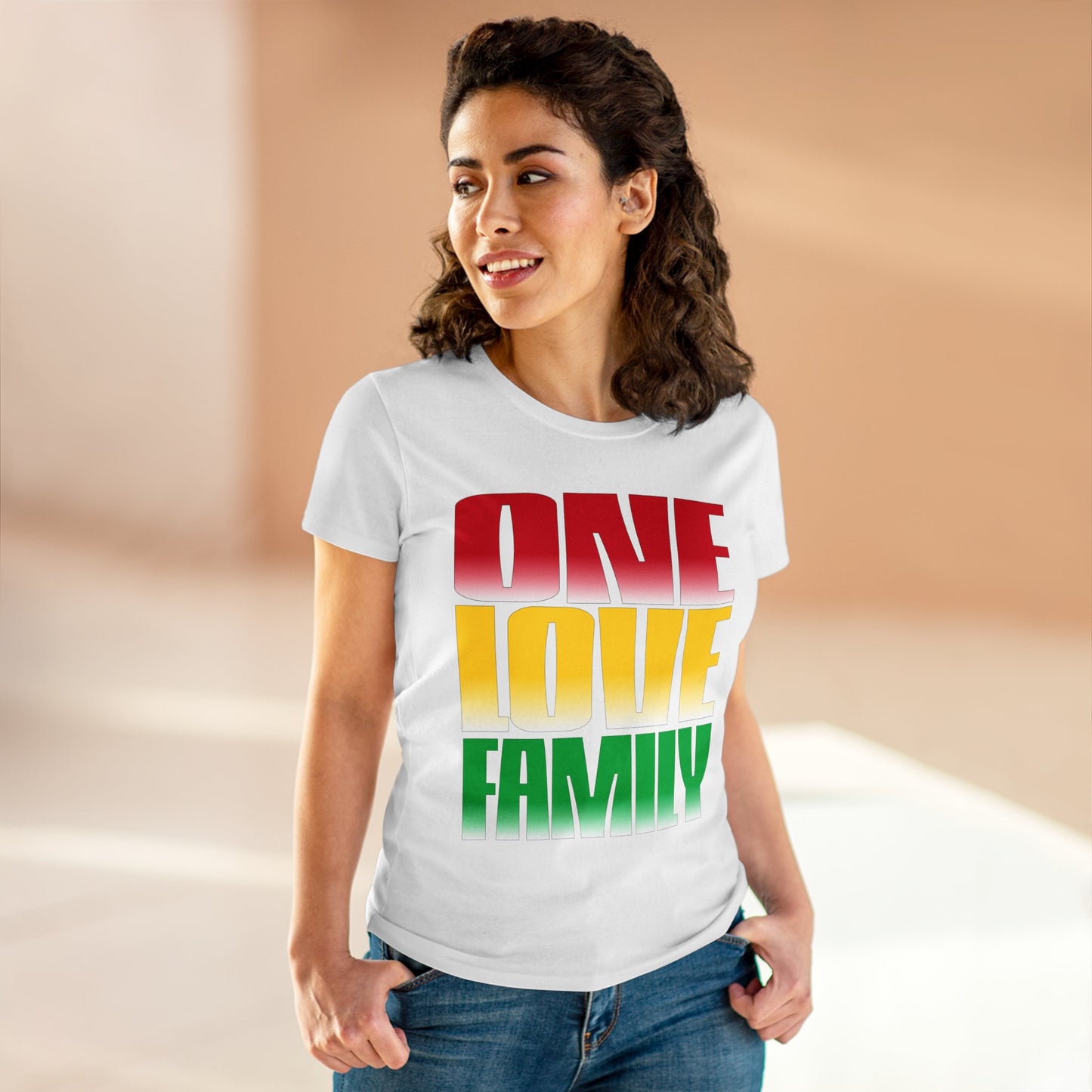 One Love Family Women's Midweight Cotton Tee