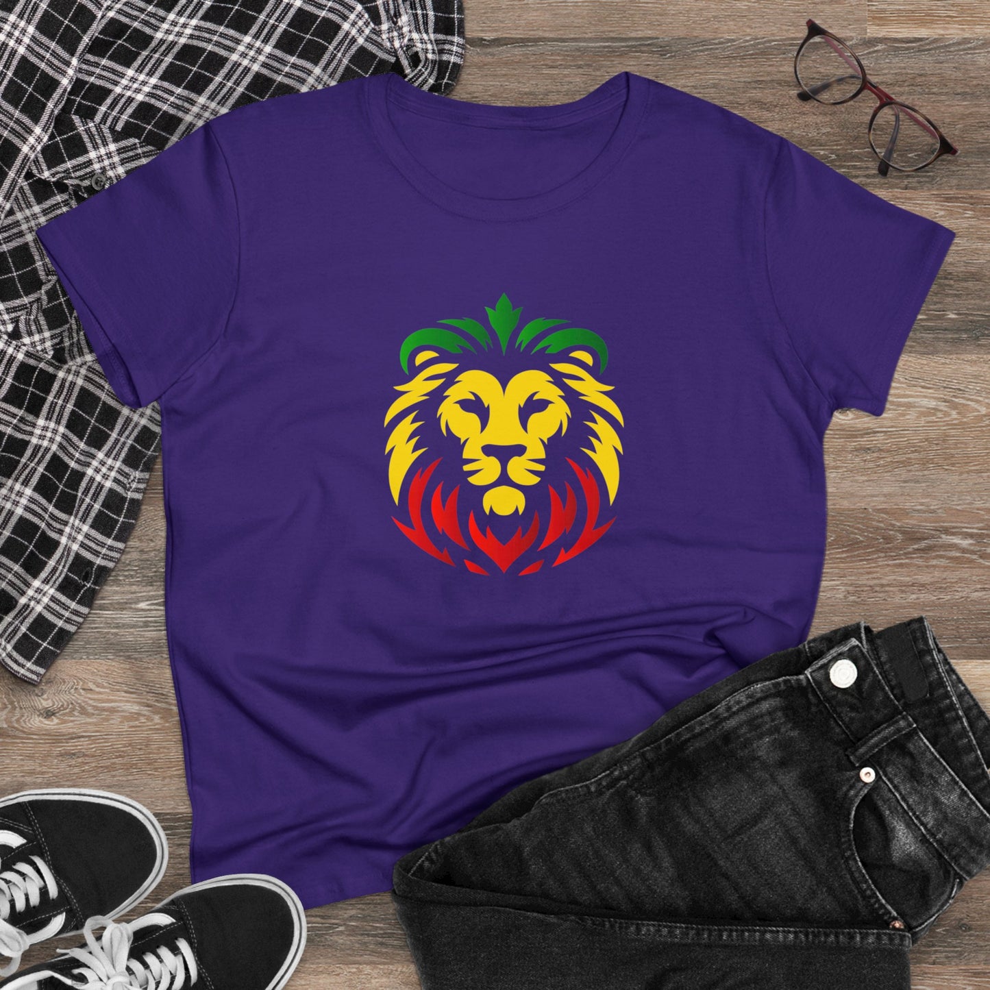 Irie Threads Lion Women's Midweight Cotton Tee