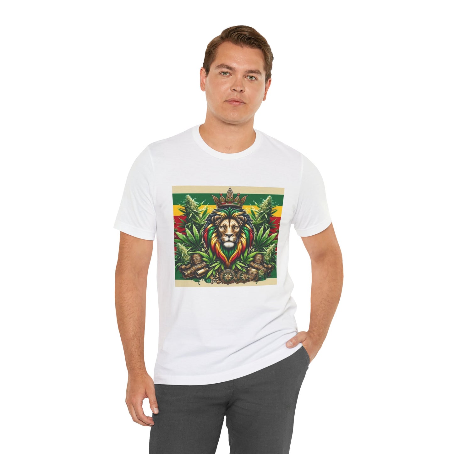 Rasta Lion Crown Unisex Jersey Short Sleeve Tee