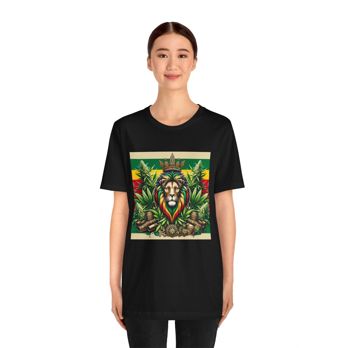 Rasta Lion Crown Unisex Jersey Short Sleeve Tee