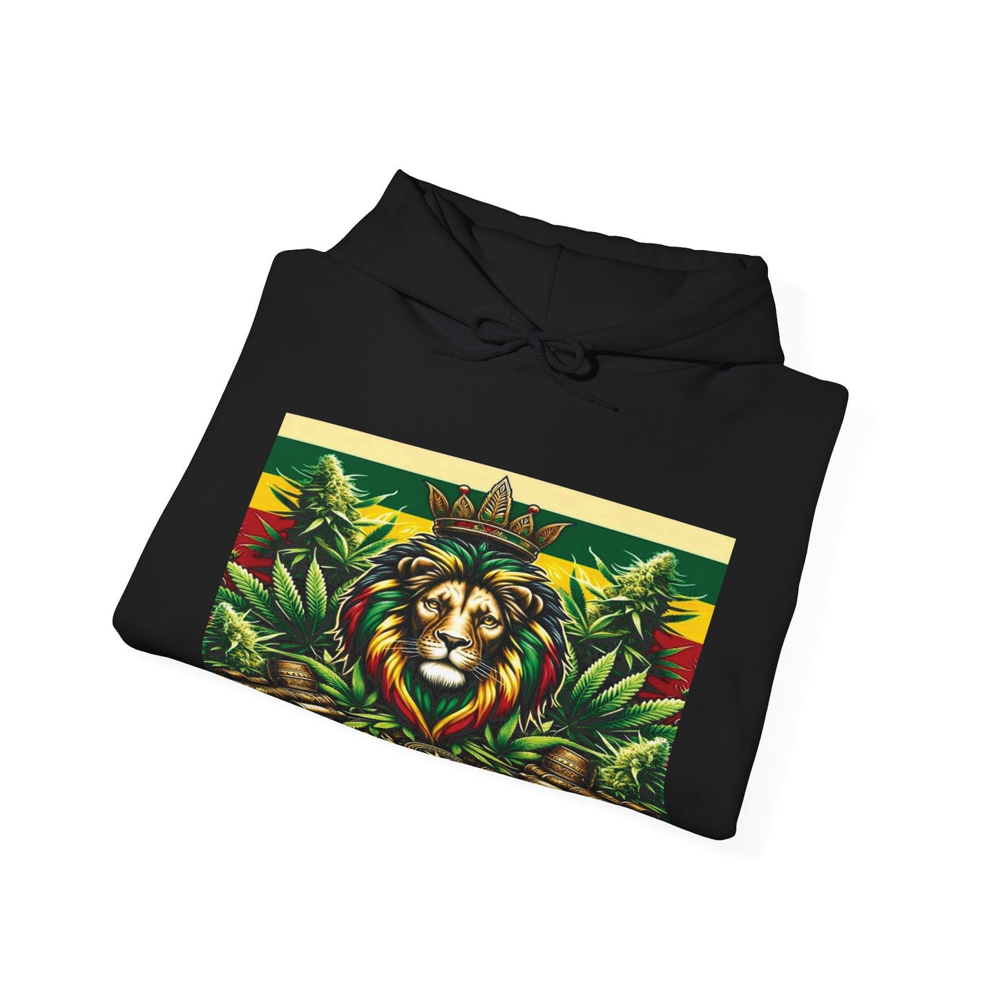 Crowned Lion by Irie Threads Unisex Heavy Hooded Sweatshirt