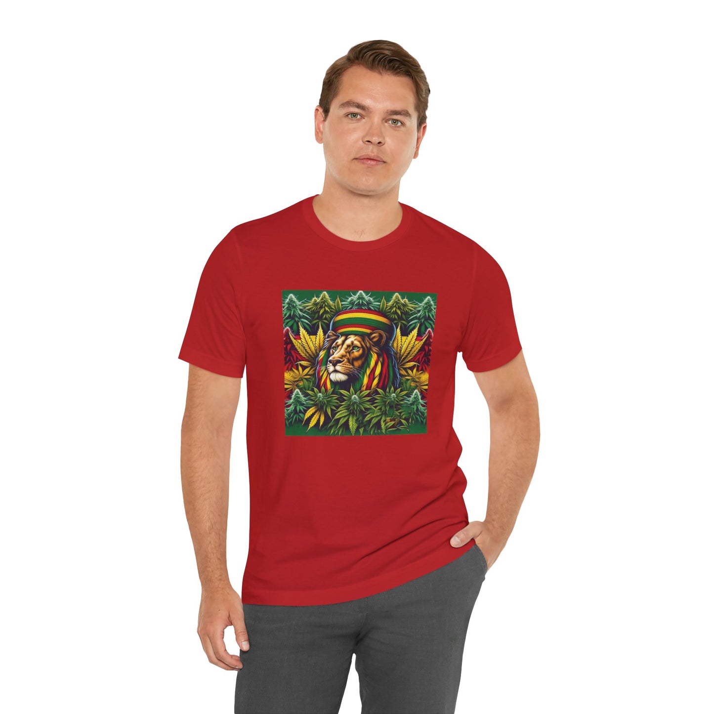 Rasta Lion Unisex Jersey Short Sleeve Tee