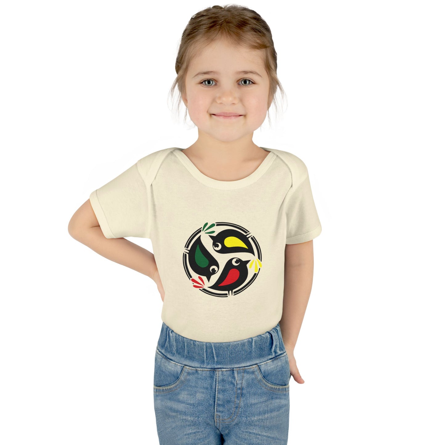 Cute Baby Bodysuit with Colorful Bird Design - Perfect for Newborns and Infants