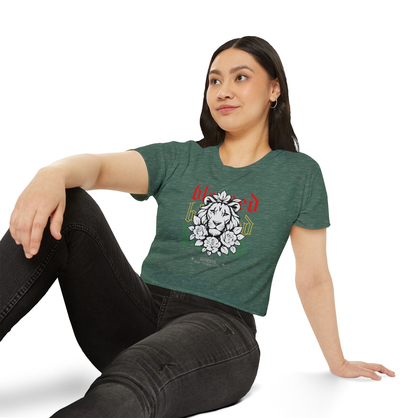 Blessed Lion Festival Crop Top - Women's Summer Tee