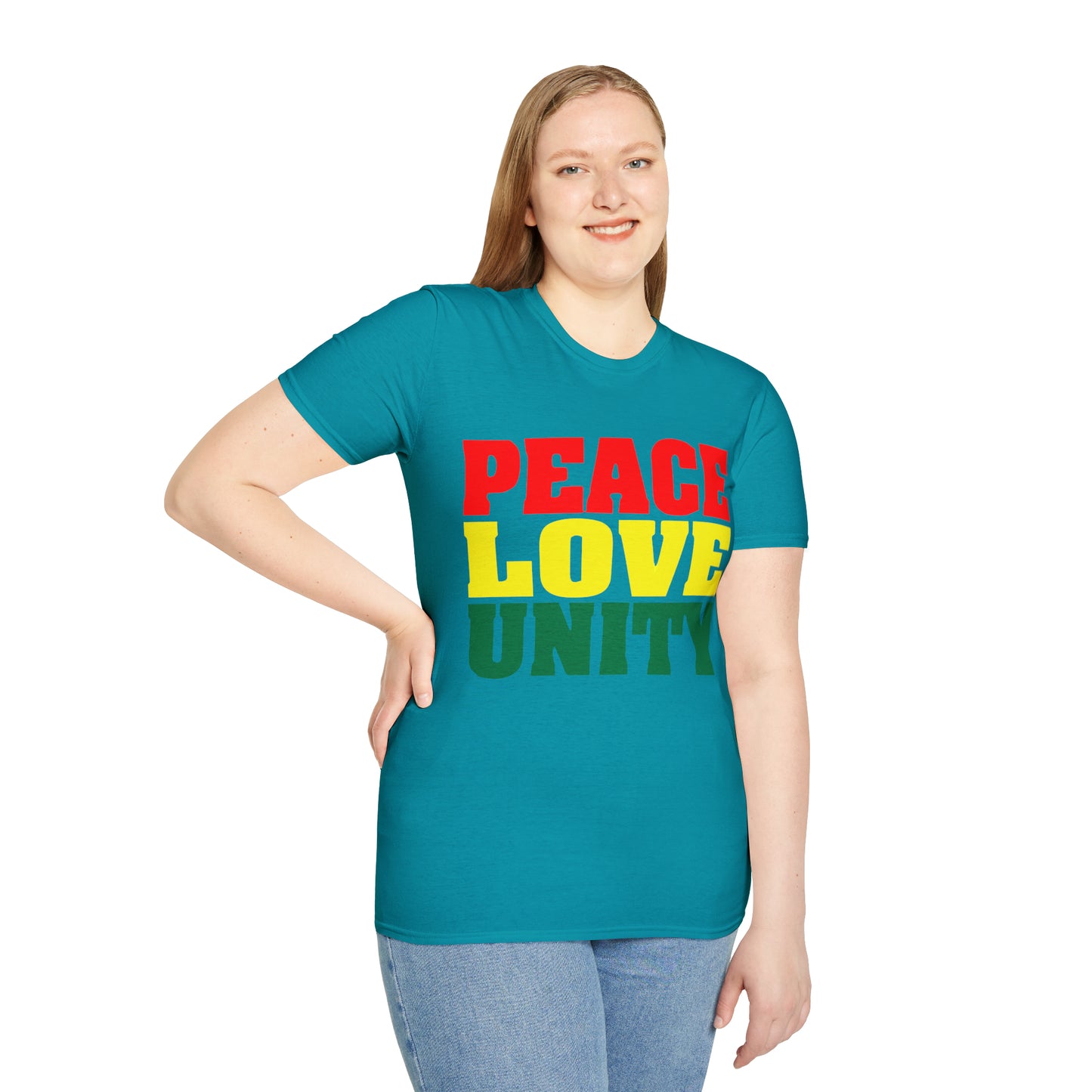 Peace Love Unity Unisex Softstyle T-Shirt