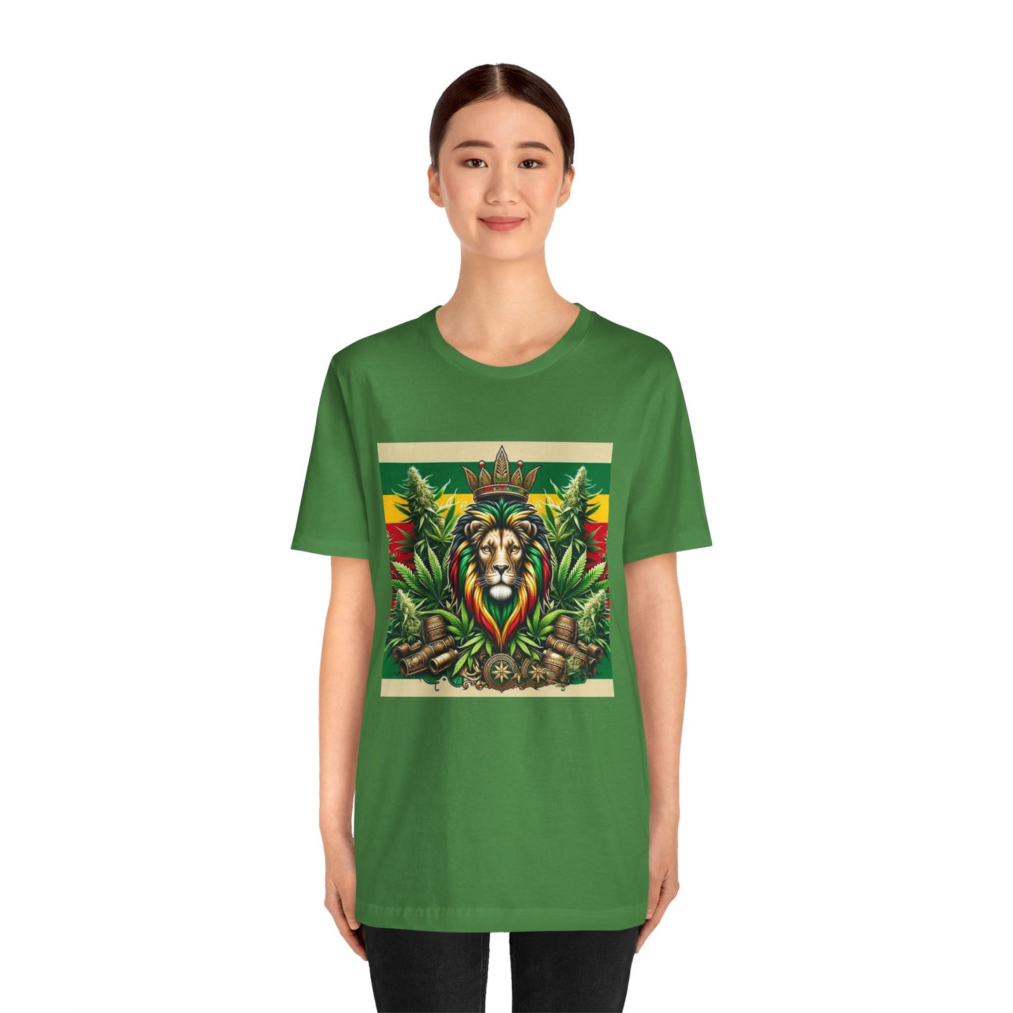Rasta Lion Crown Unisex Jersey Short Sleeve Tee
