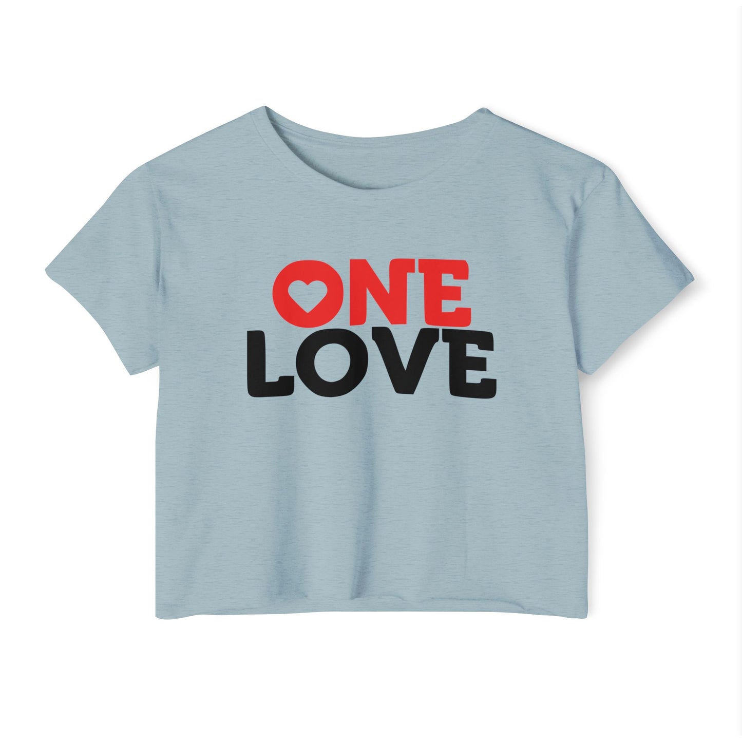 One Love Women's Festival Crop Top - Casual Summer Tee