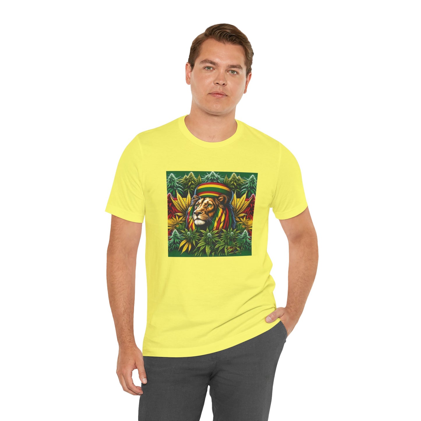 Rasta Lion Unisex Jersey Short Sleeve Tee