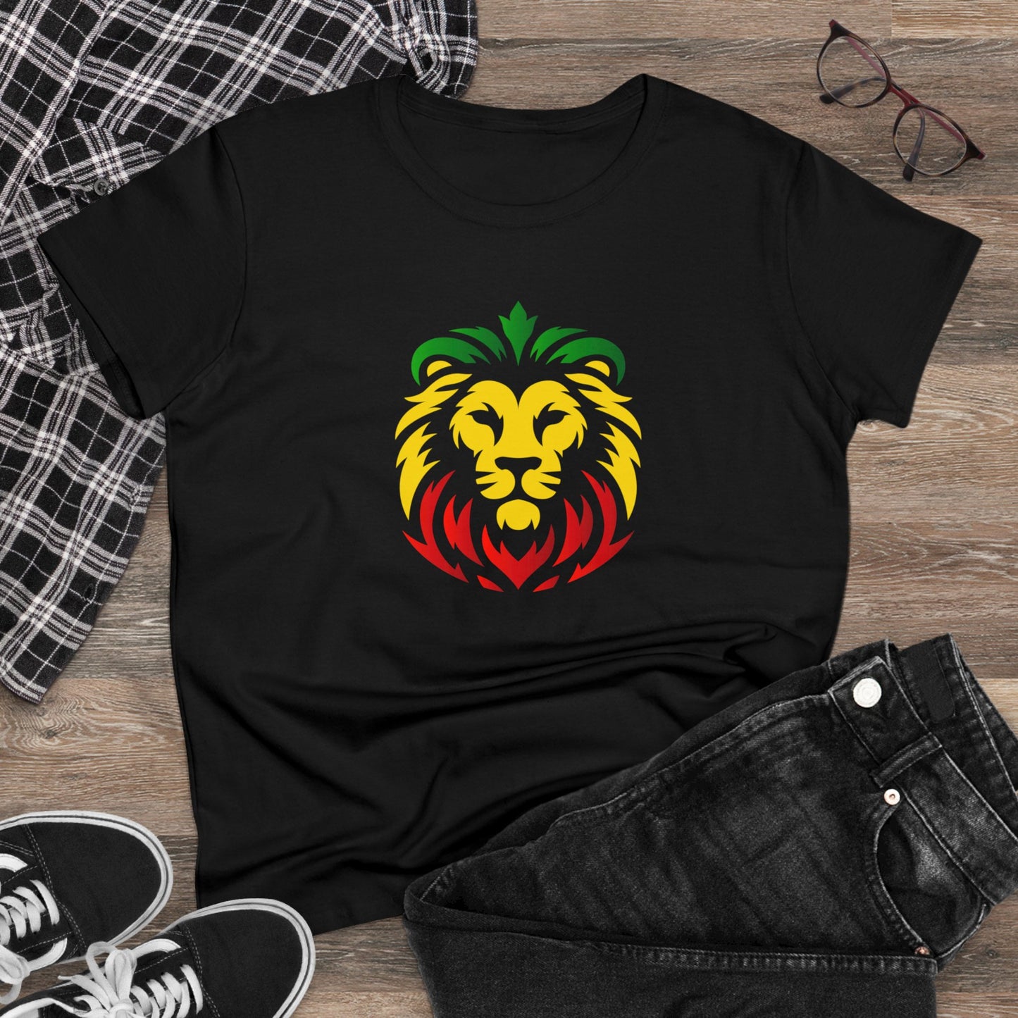 Irie Threads Lion Women's Midweight Cotton Tee