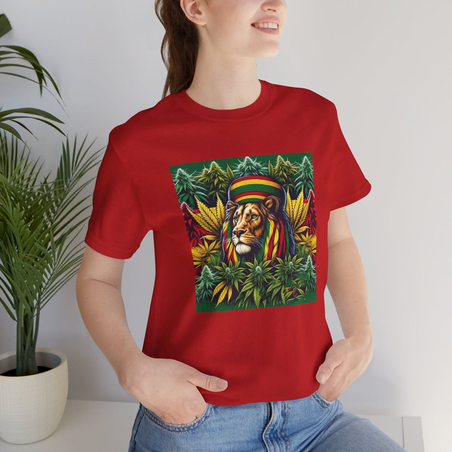 Rasta Lion Unisex Jersey Short Sleeve Tee