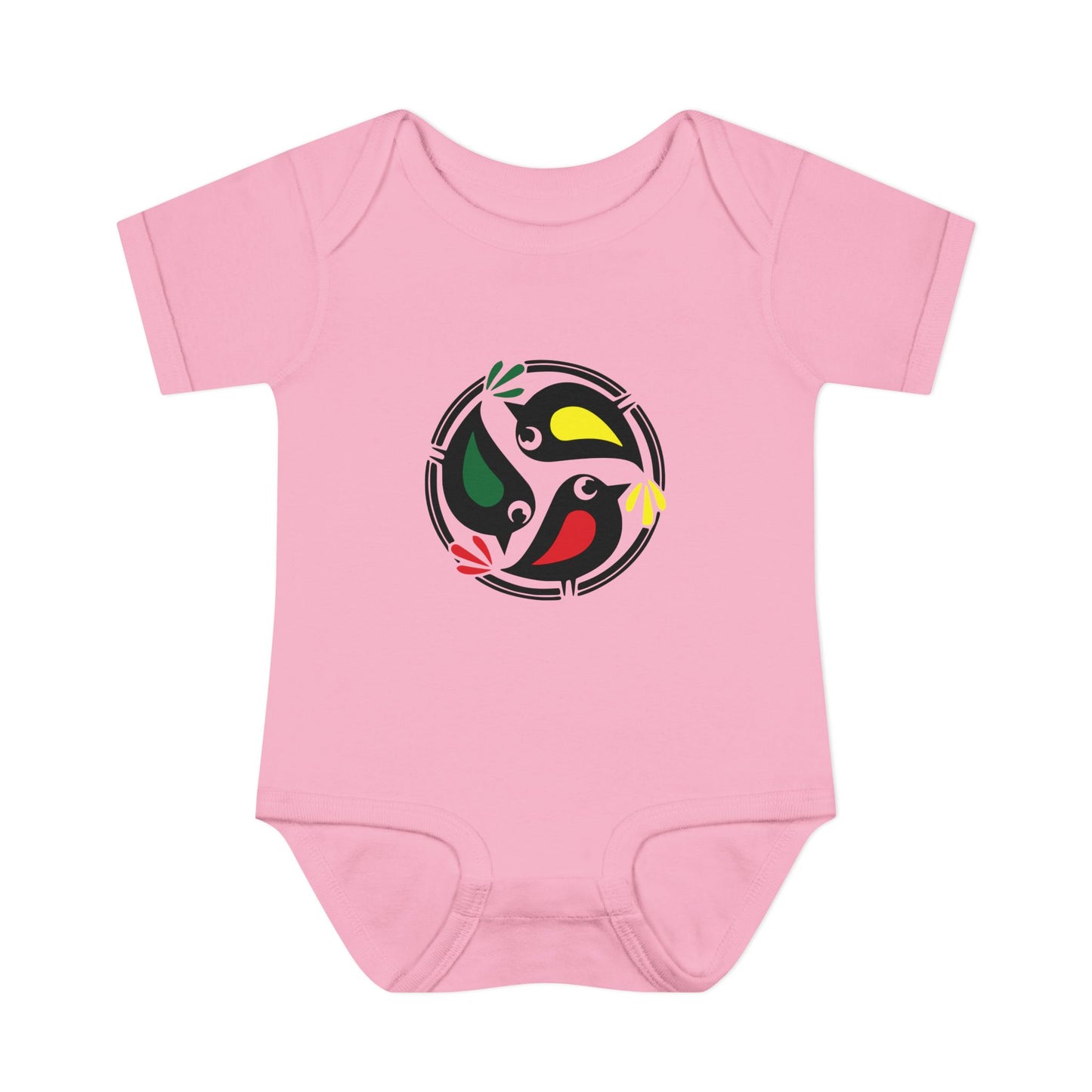 Cute Baby Bodysuit with Colorful Bird Design - Perfect for Newborns and Infants