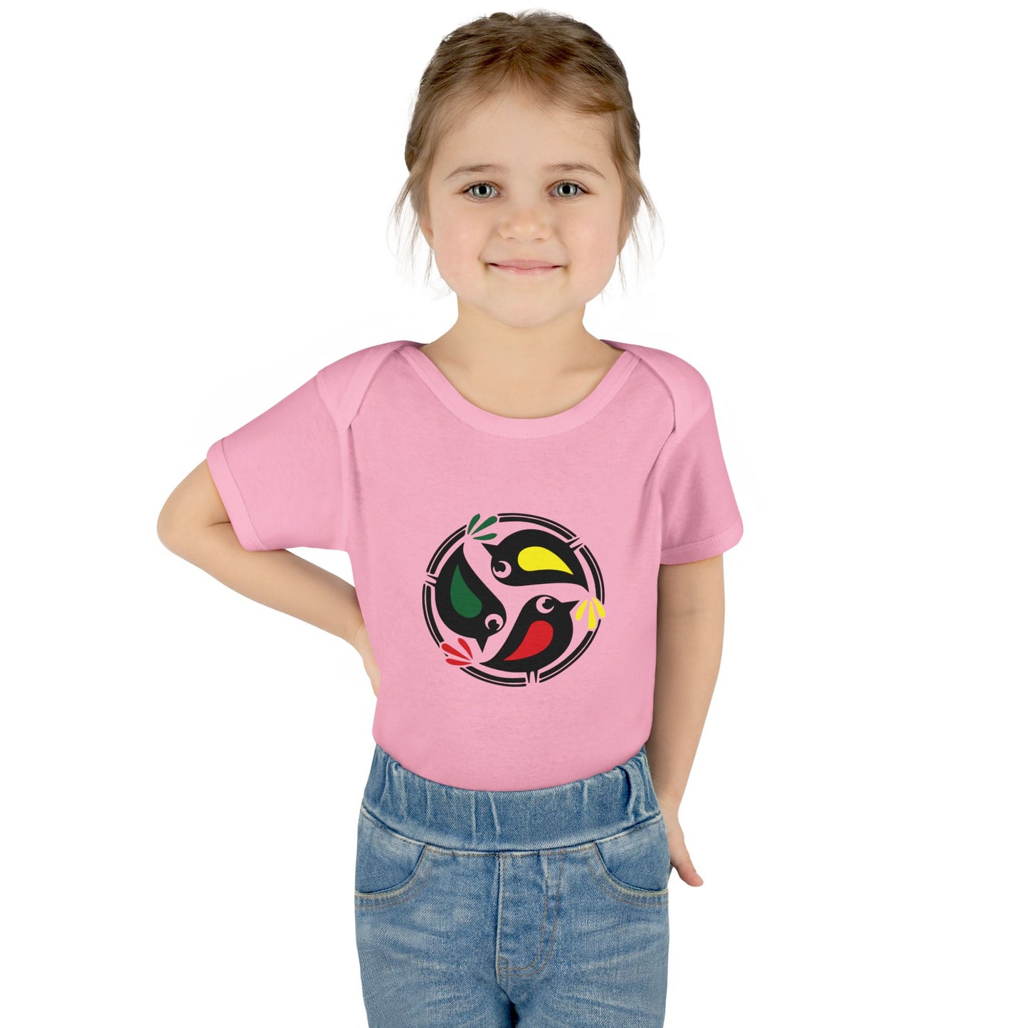 Cute Baby Bodysuit with Colorful Bird Design - Perfect for Newborns and Infants