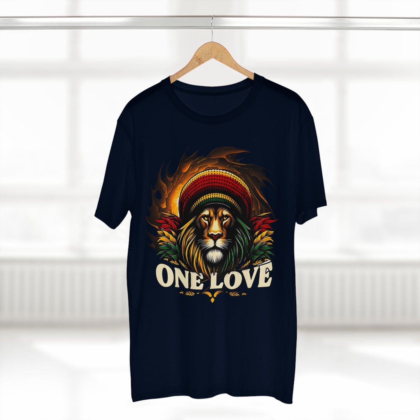 One Love Rasta Lion Tee - Adult Staple T-Shirt for Music Lovers