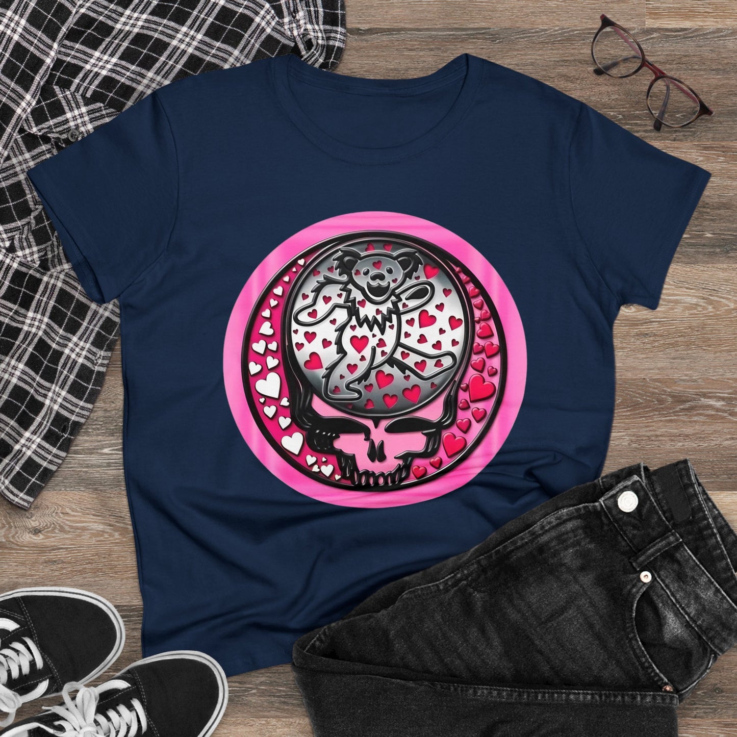 Not Fade Away Steal your face Women's Midweight Cotton Tee