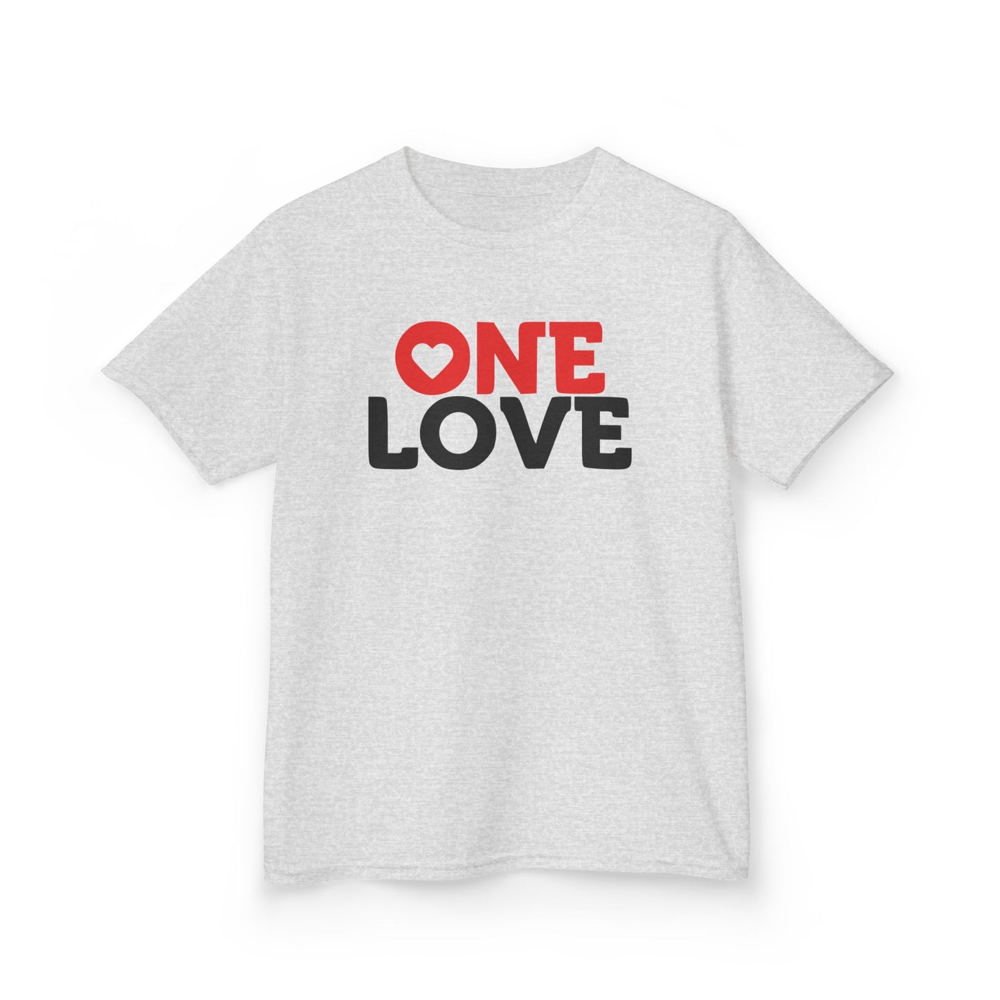 Kids 'One Love' Heavy Cotton Tee - Fun & Colorful Kids Shirt