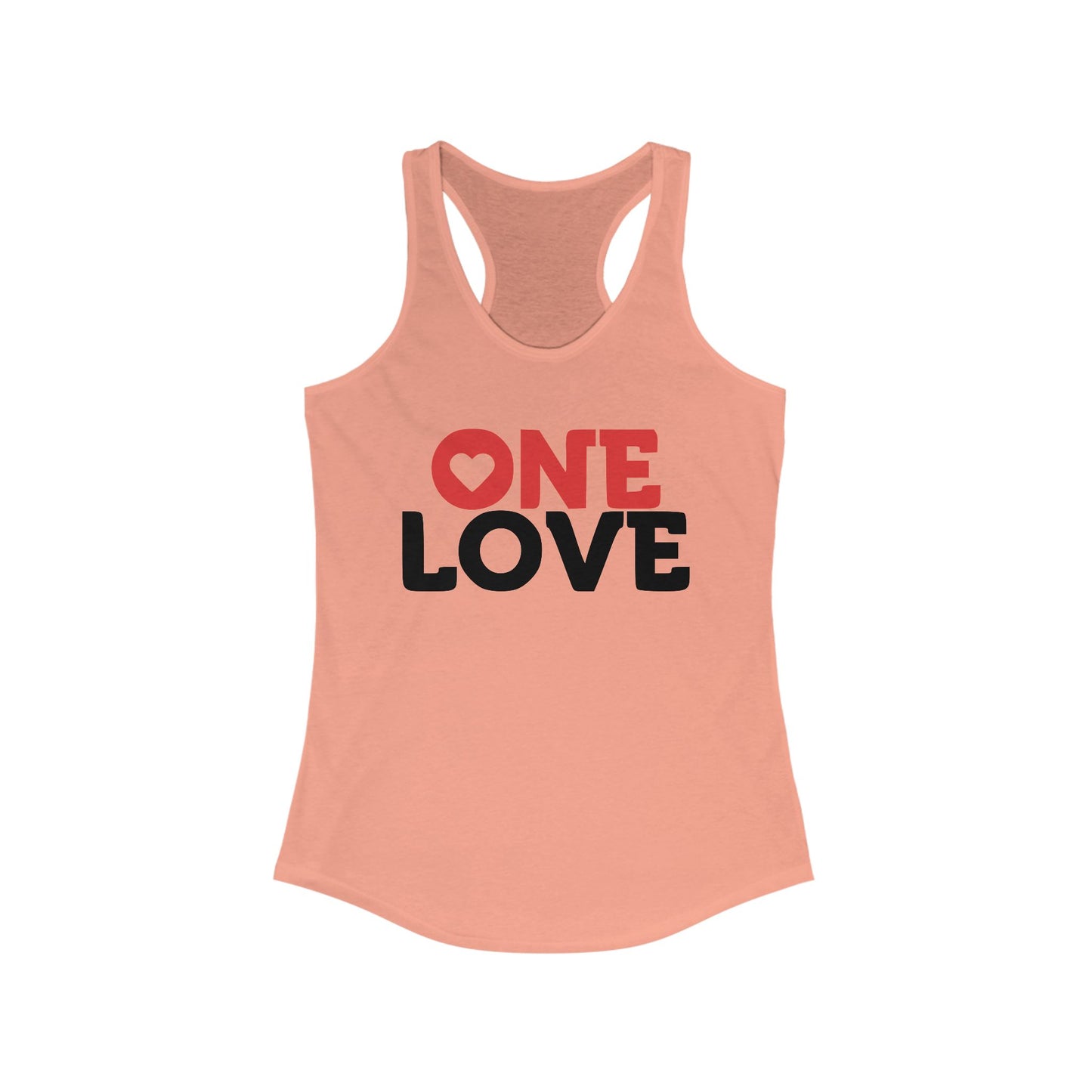 One Love Women's Racerback Tank - Inspirational Fitness Top