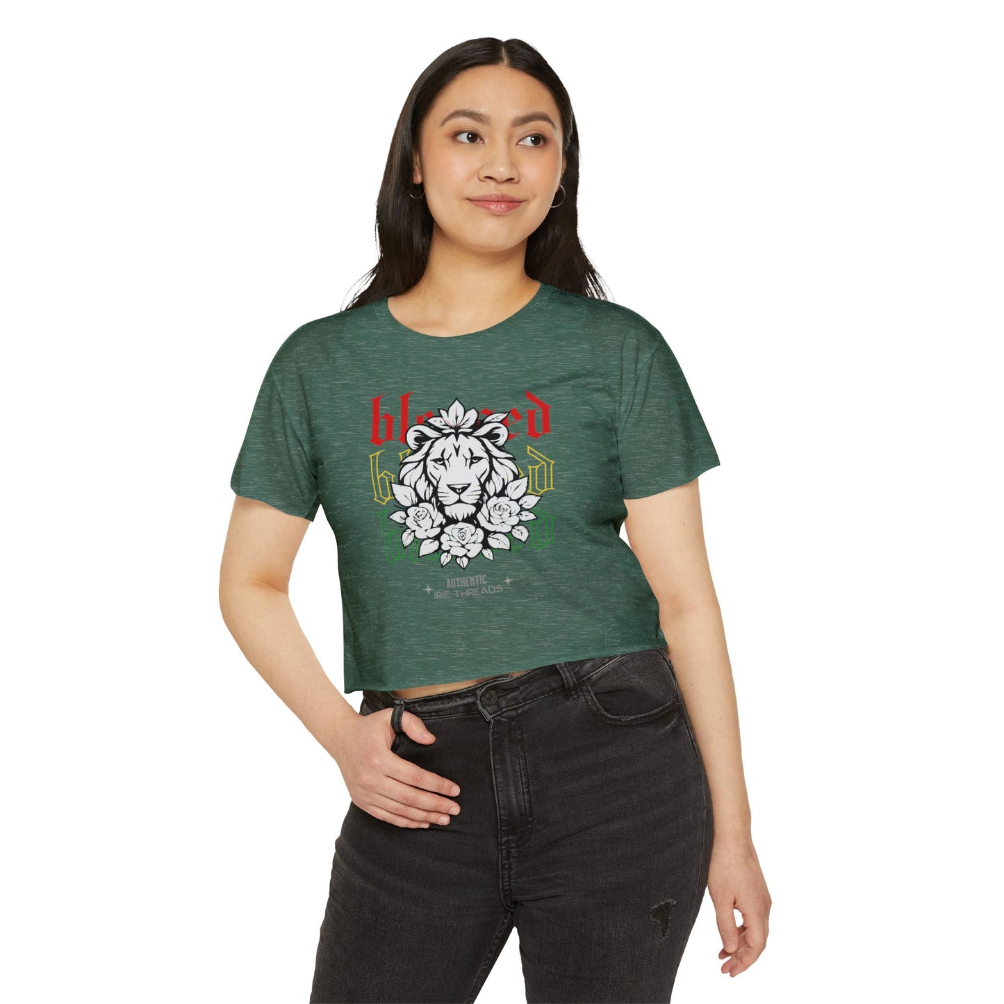 Blessed Lion Festival Crop Top - Women's Summer Tee