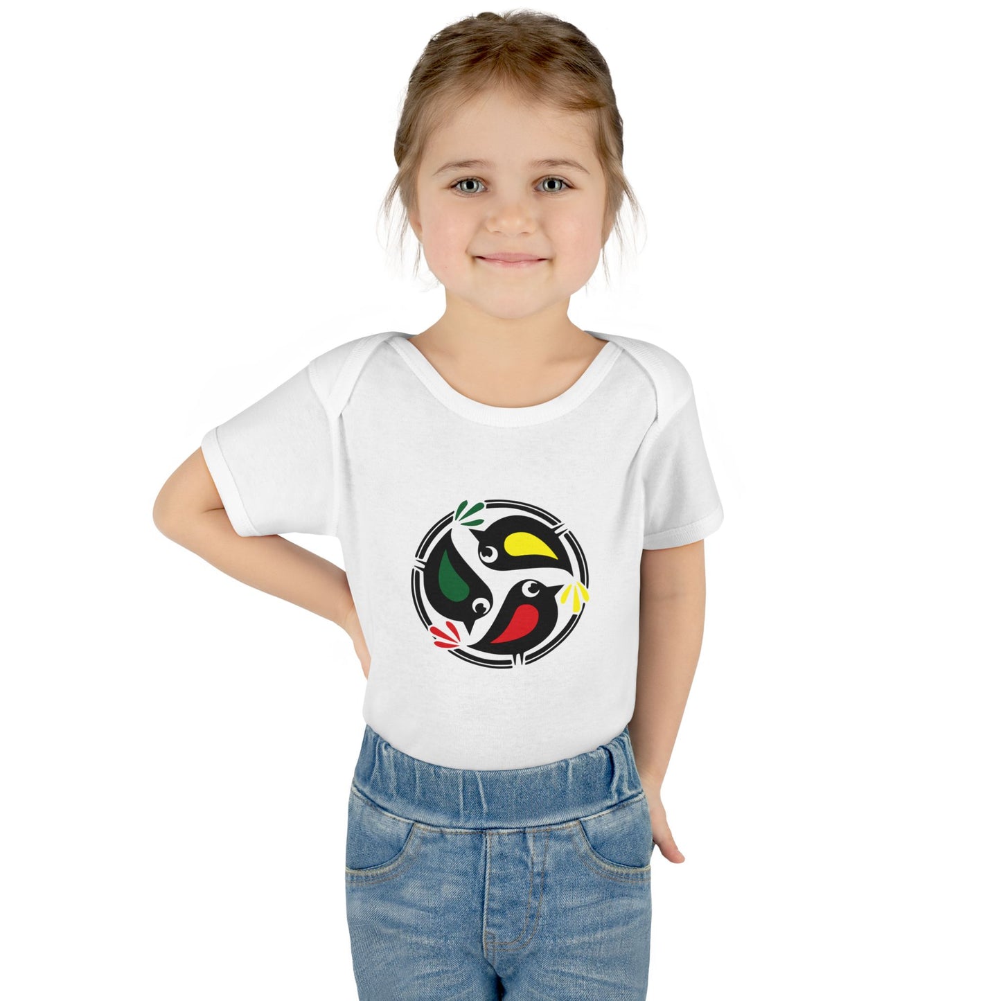 Cute Baby Bodysuit with Colorful Bird Design - Perfect for Newborns and Infants