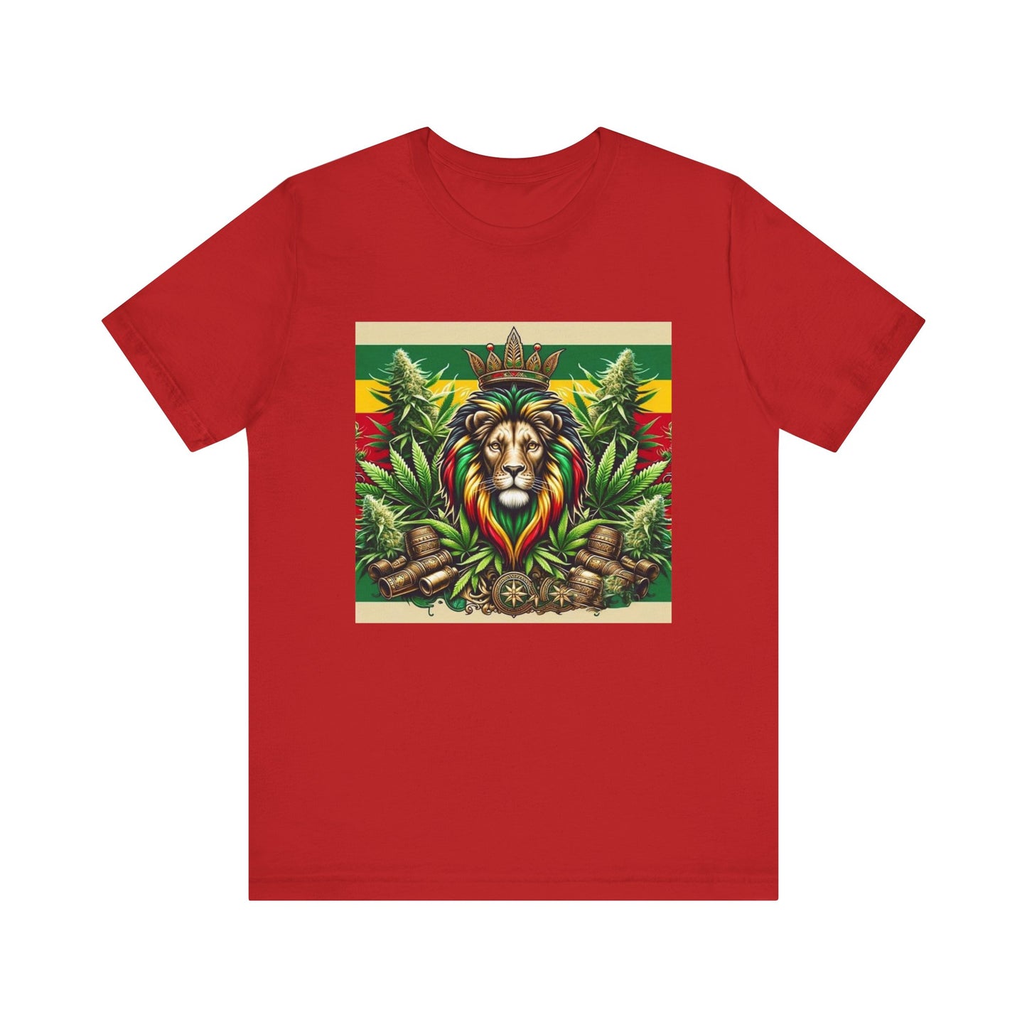 Rasta Lion Crown Unisex Jersey Short Sleeve Tee