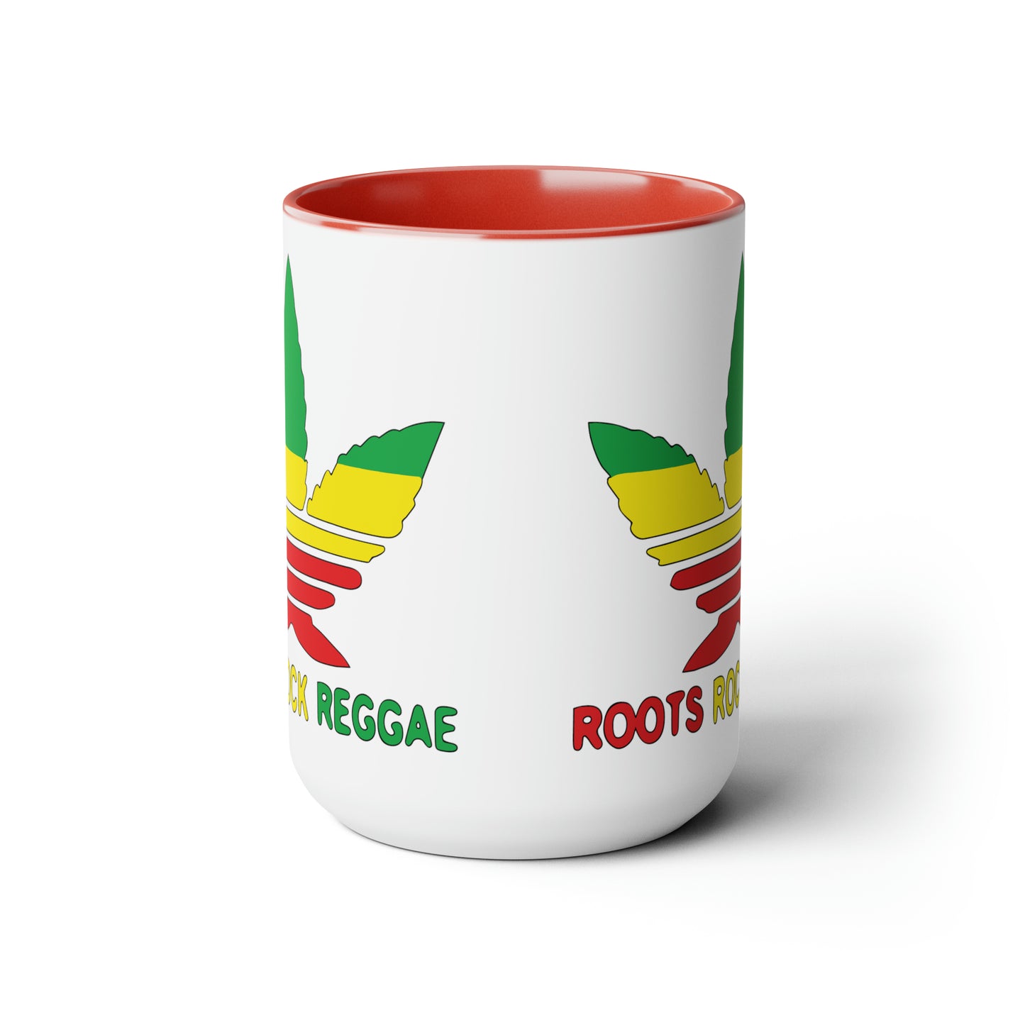 Roots Rock Reggae Two-Tone Coffee Mugs, 15oz