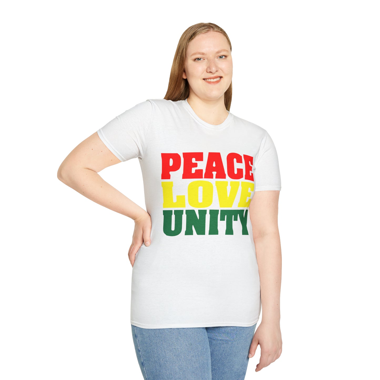 Peace Love Unity Unisex Softstyle T-Shirt