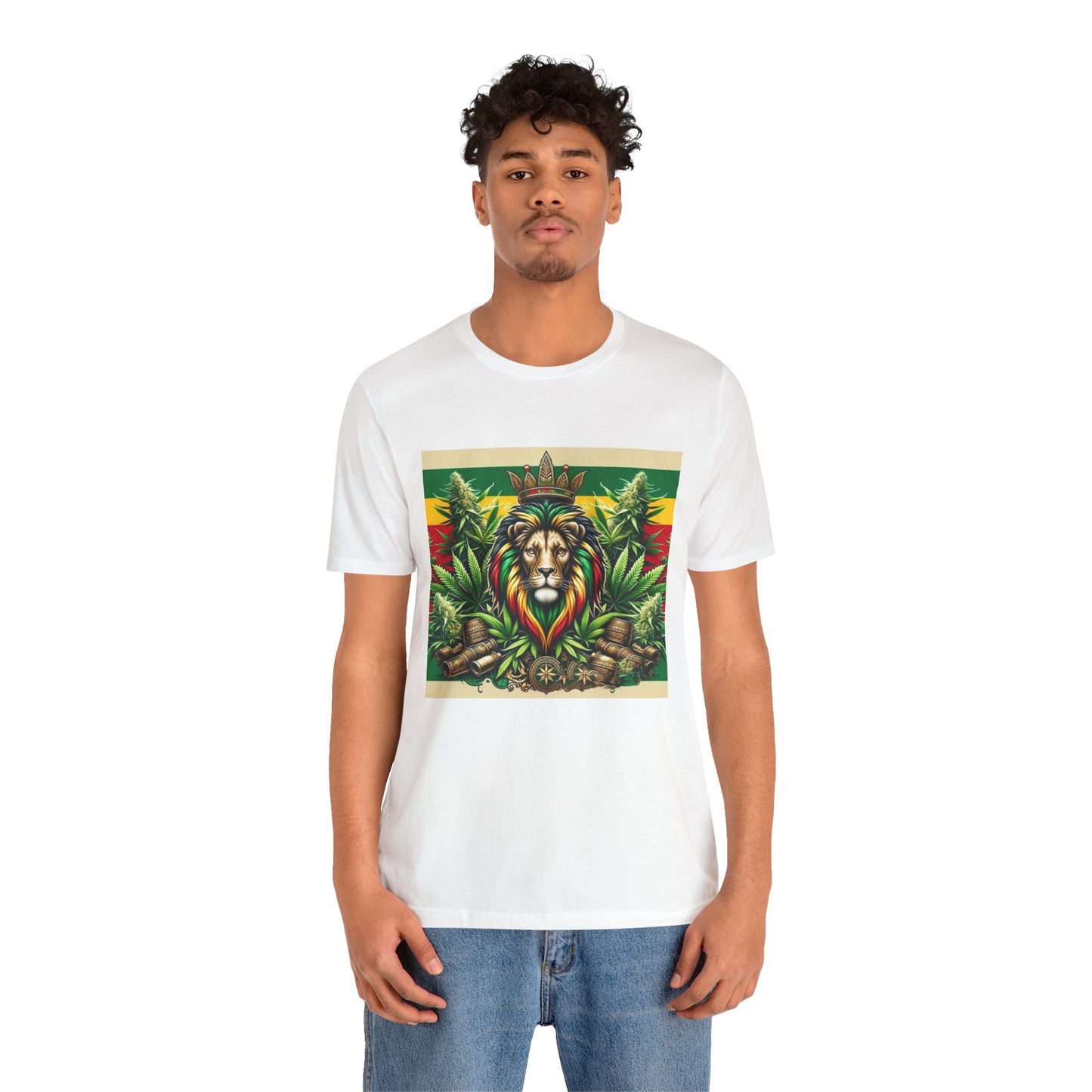 Rasta Lion Crown Unisex Jersey Short Sleeve Tee
