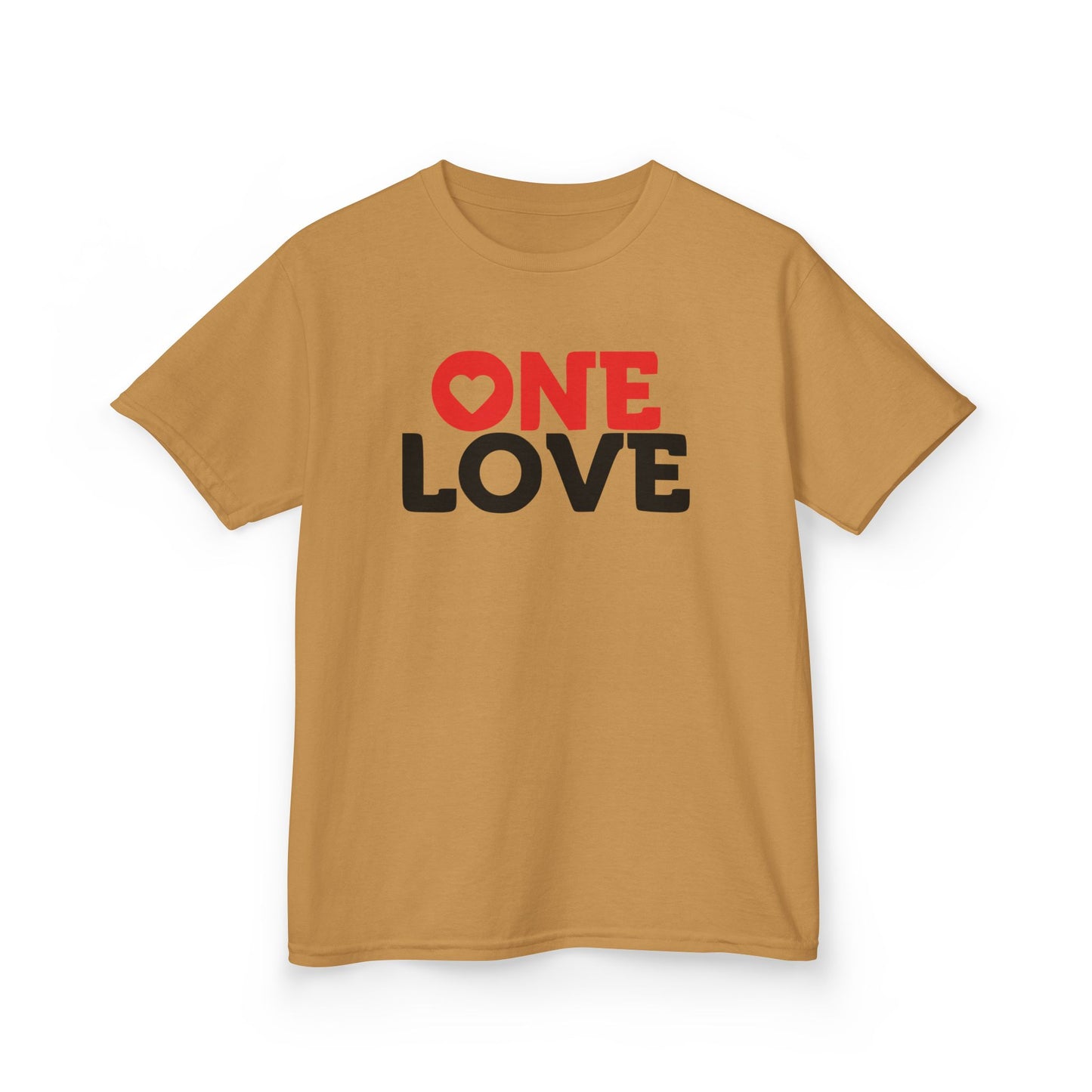 Kids 'One Love' Heavy Cotton Tee - Fun & Colorful Kids Shirt
