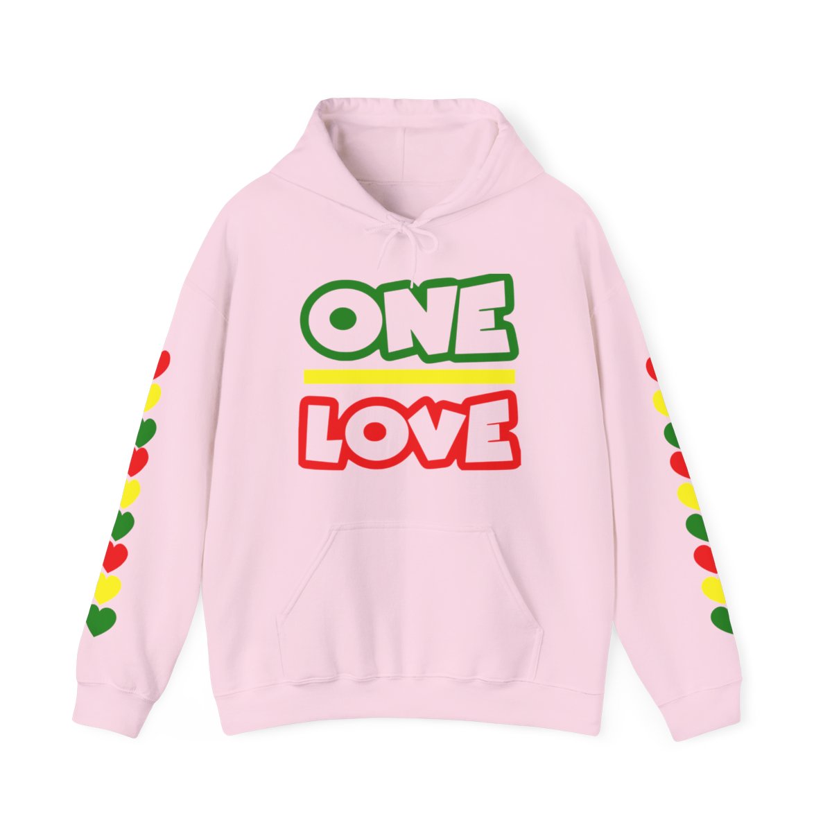 One Love Reggae Hearts Unisex Heavy Blend Hoodie