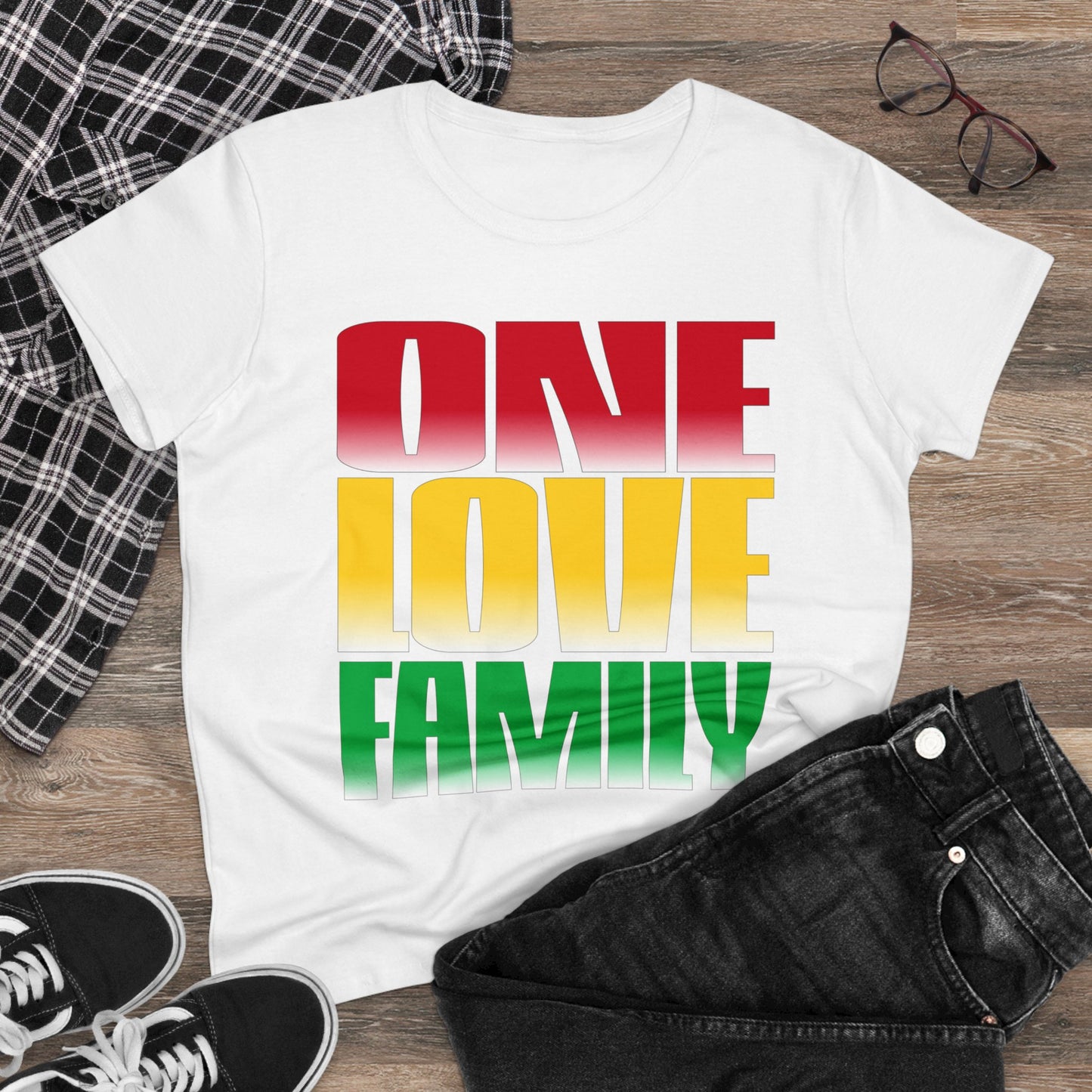 One Love Family Women's Midweight Cotton Tee