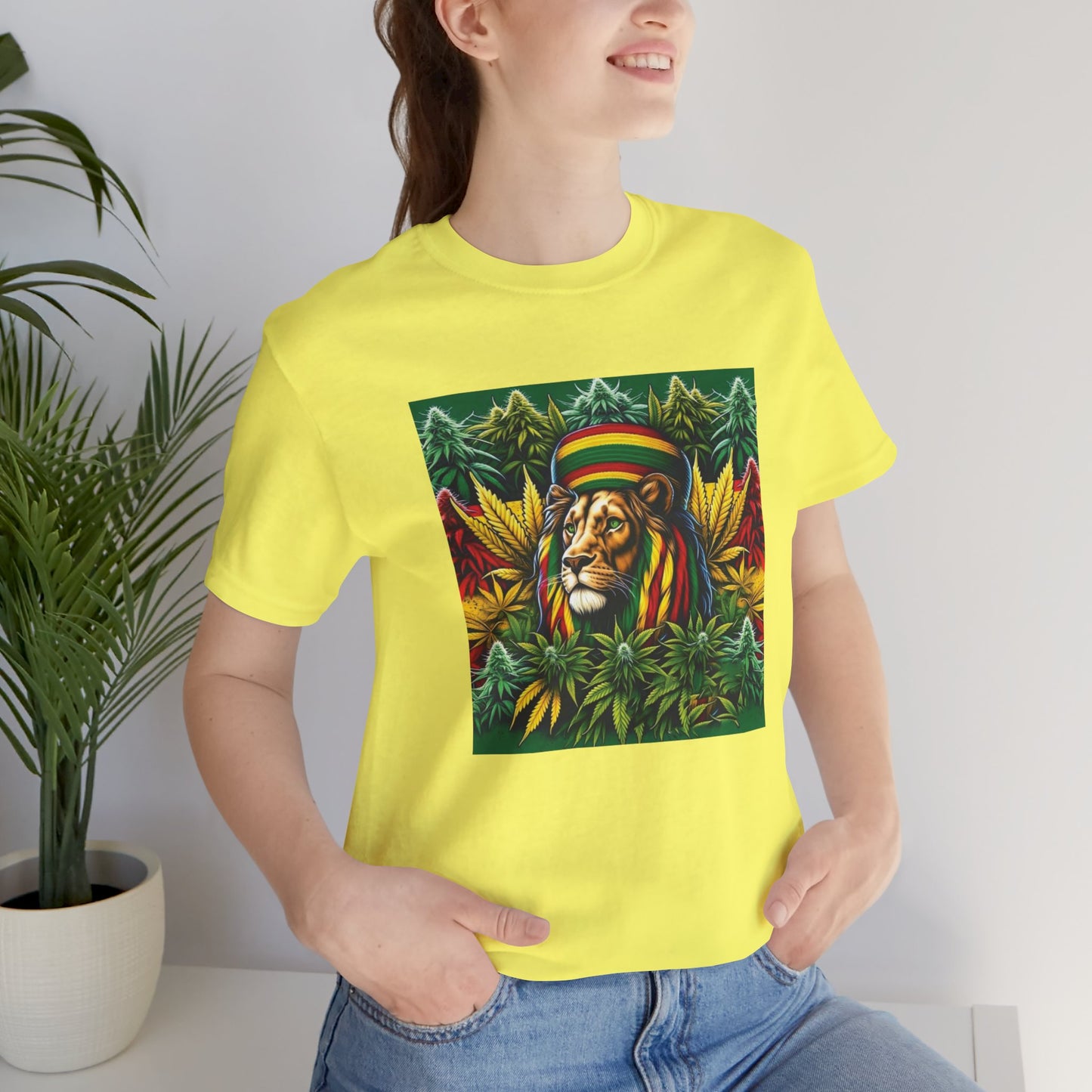 Rasta Lion Unisex Jersey Short Sleeve Tee