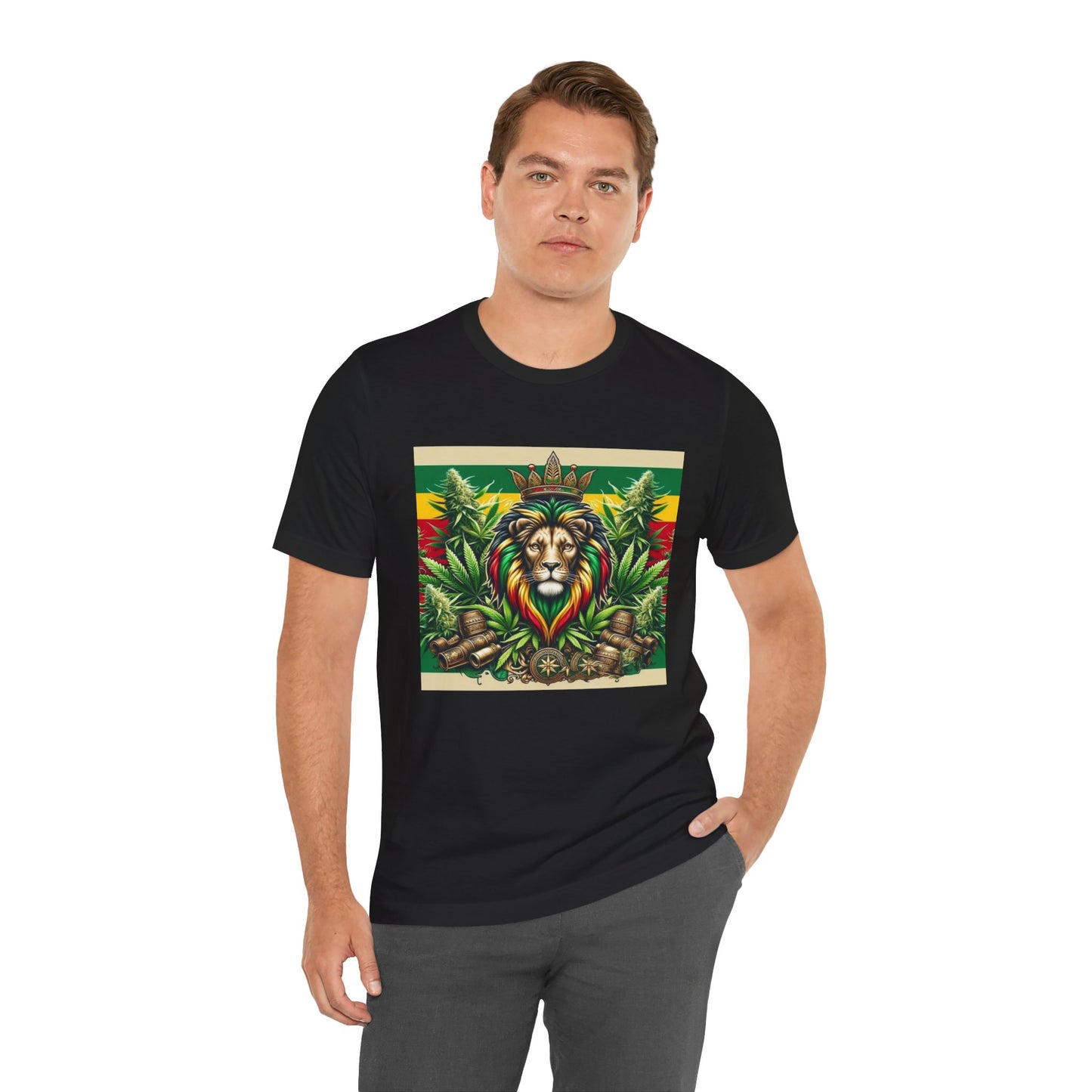 Rasta Lion Crown Unisex Jersey Short Sleeve Tee