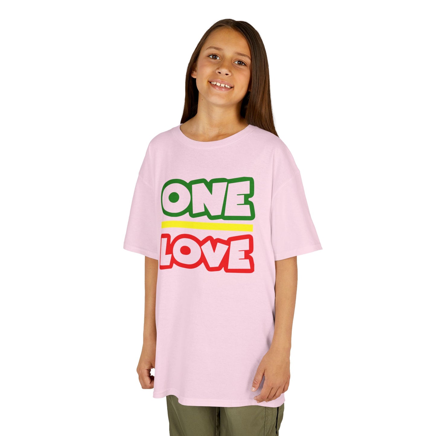 Kids 'One Love' Cotton Tee - Fun and Colorful Kidswear for All Occasions