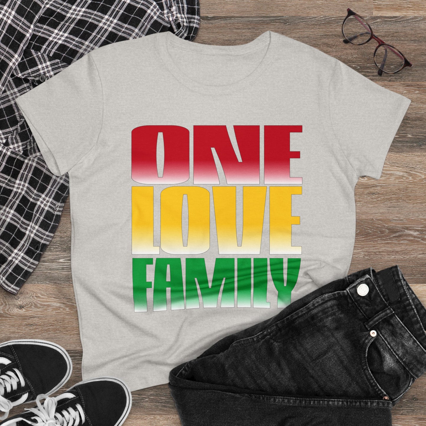 One Love Family Women's Midweight Cotton Tee