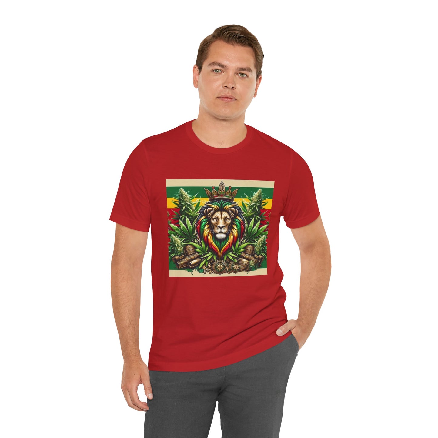 Rasta Lion Crown Unisex Jersey Short Sleeve Tee