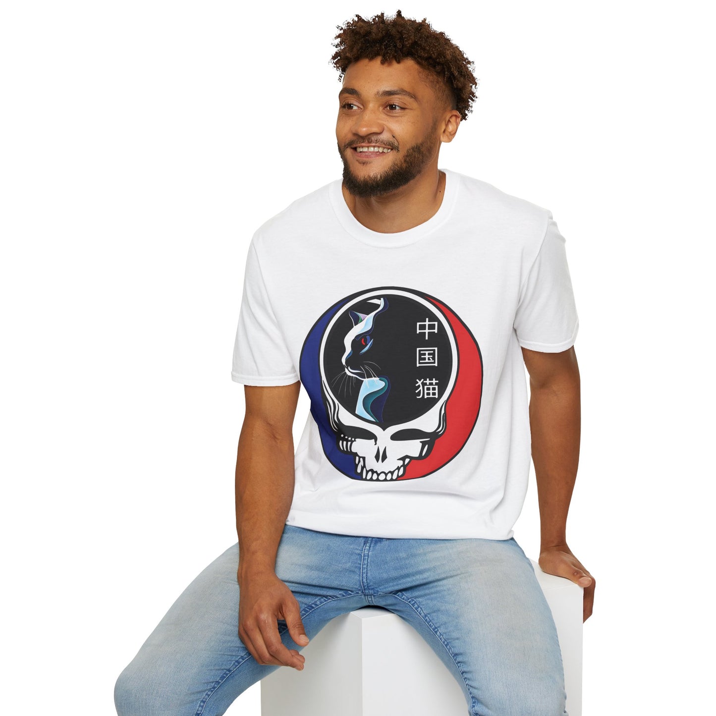 China Cat Sunflower Unisex Softstyle T-Shirt