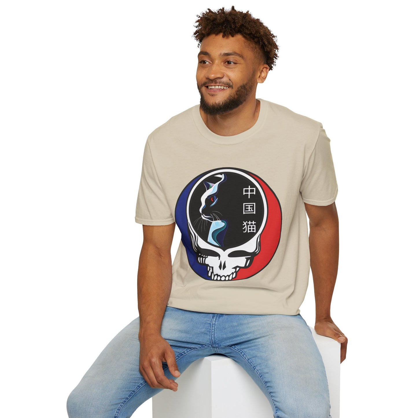 China Cat Sunflower Unisex Softstyle T-Shirt