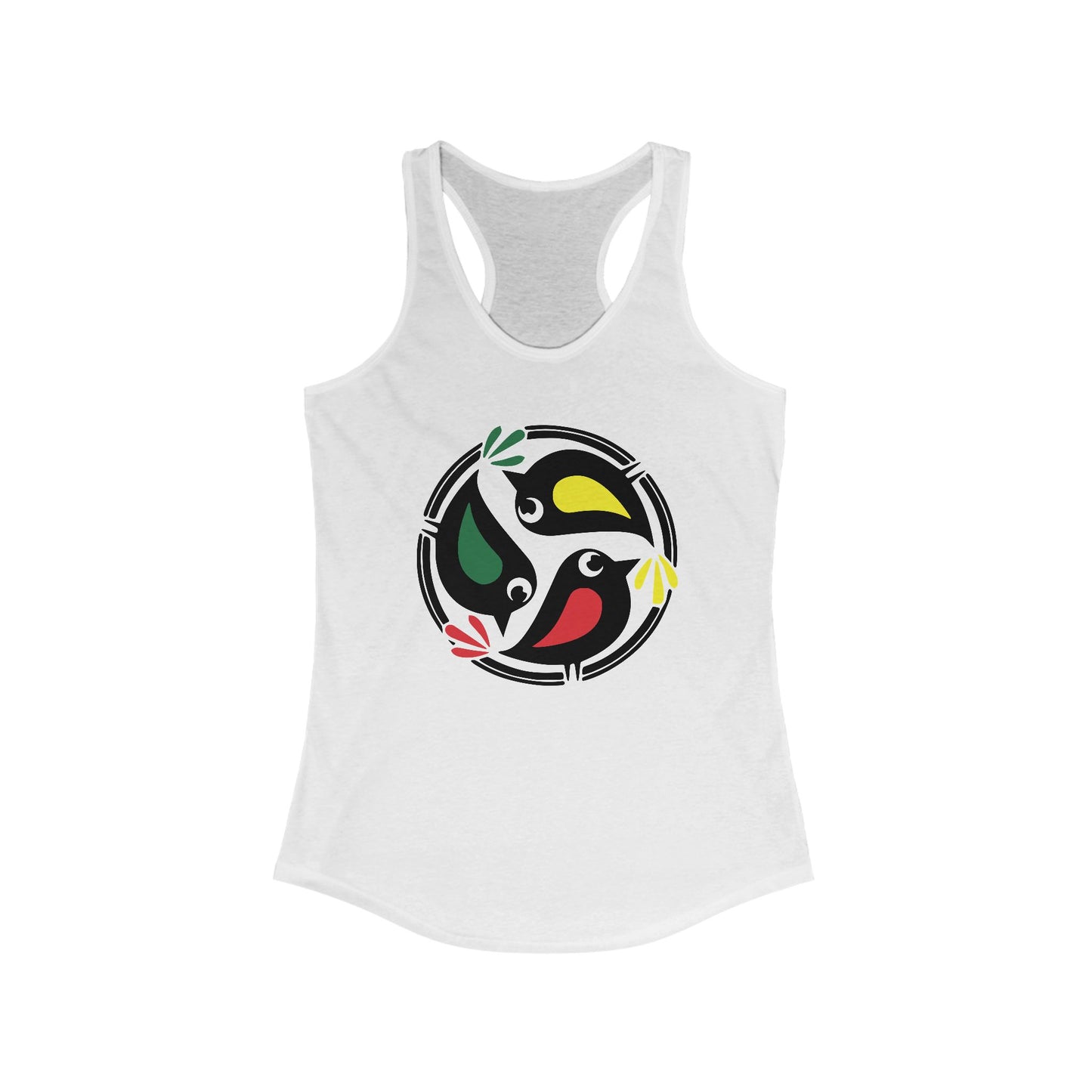 One Love Tropical Birds Women's Racerback Tank Top