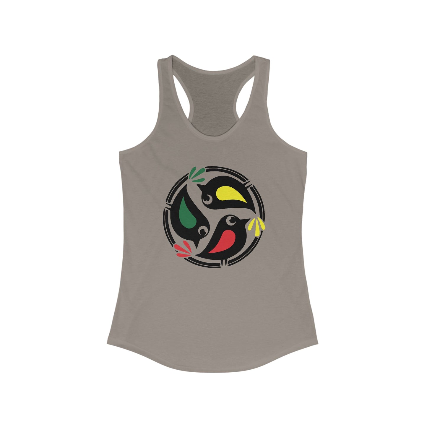 One Love Tropical Birds Women's Racerback Tank Top