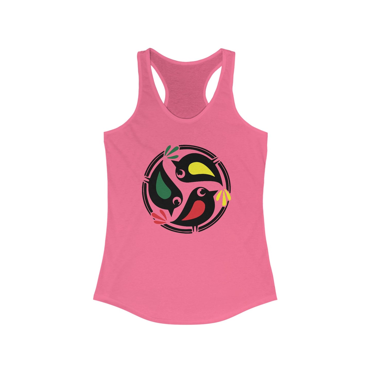 One Love Tropical Birds Women's Racerback Tank Top