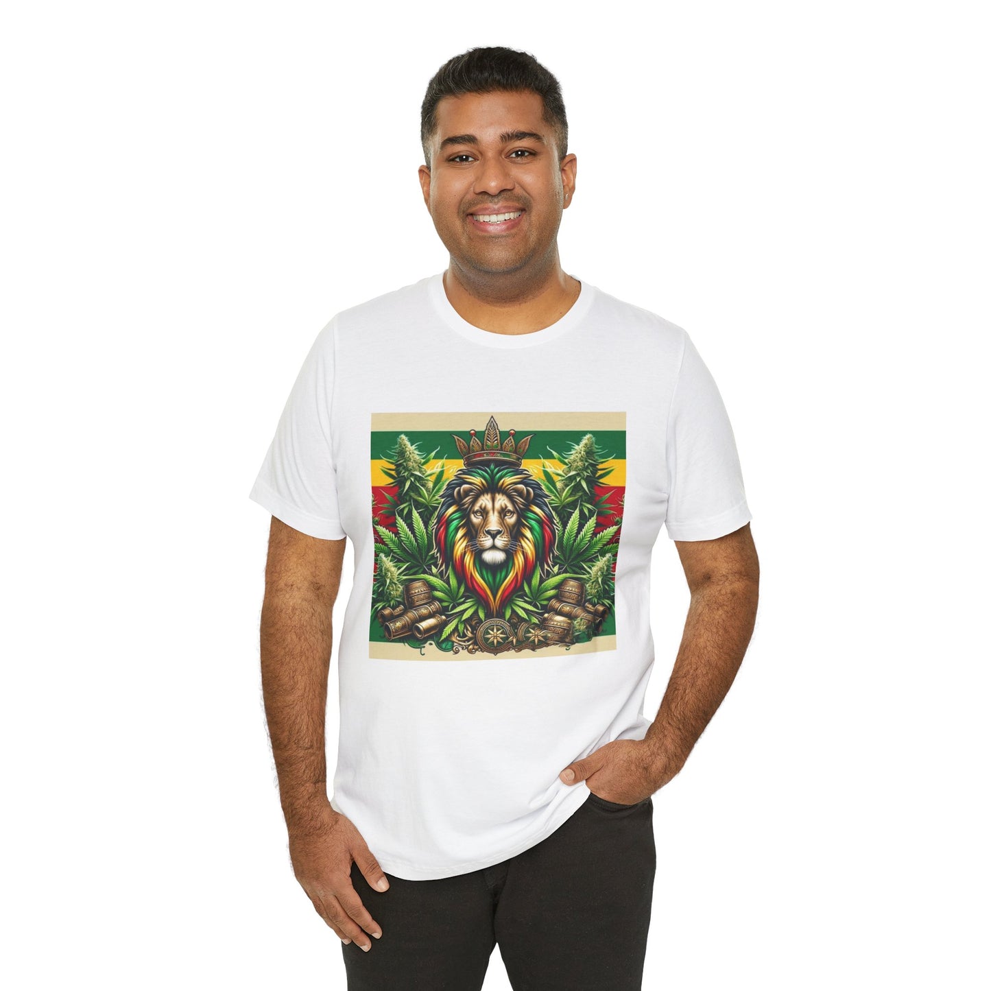 Rasta Lion Crown Unisex Jersey Short Sleeve Tee